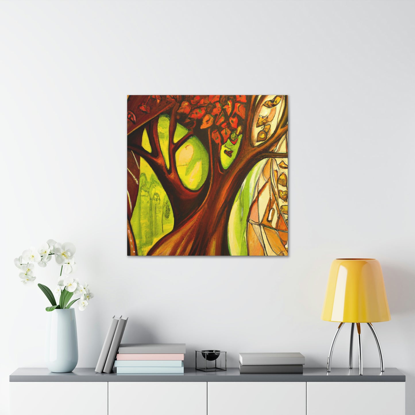 Leafy Splendor Abstract - Canvas