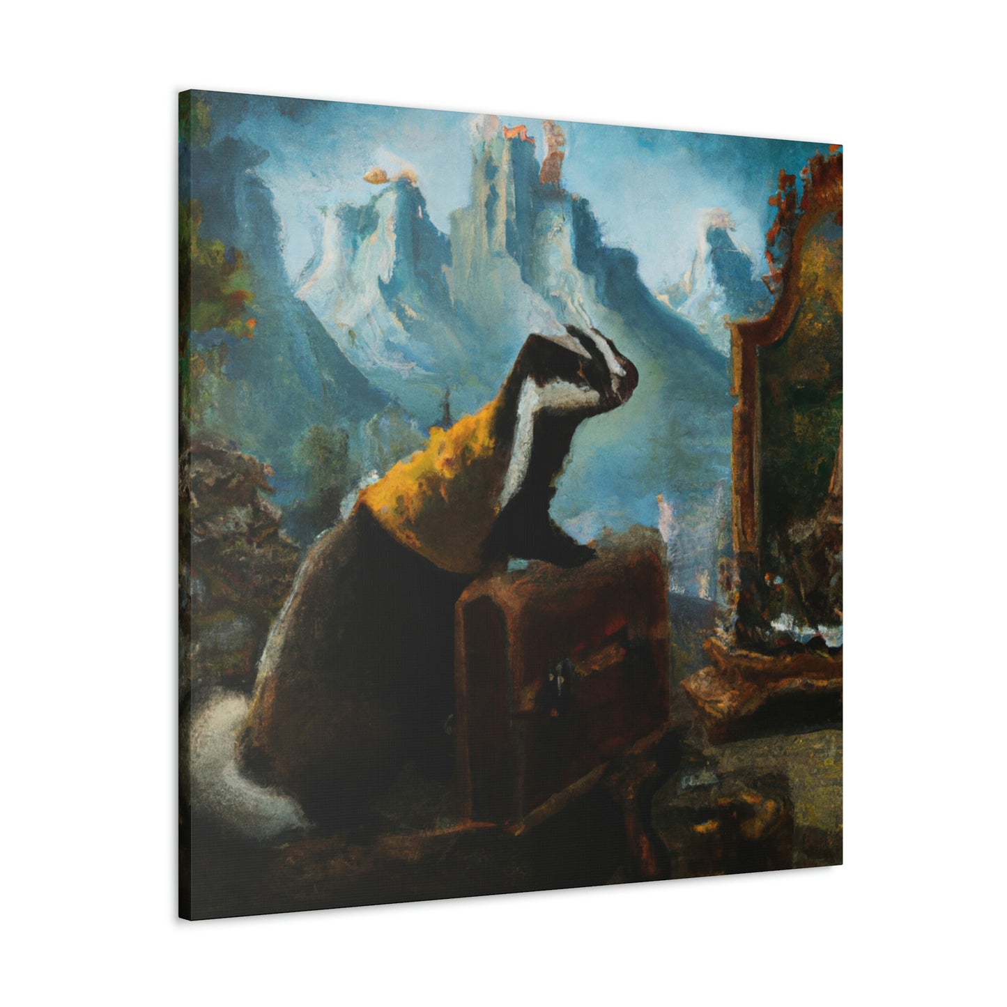 Badger in Steampunk World - Canvas