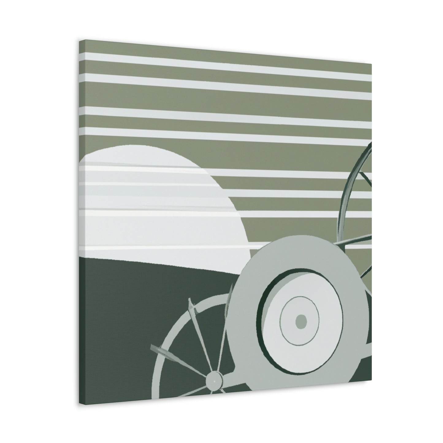 "Industrial Disc Harrow Scene" - Canvas