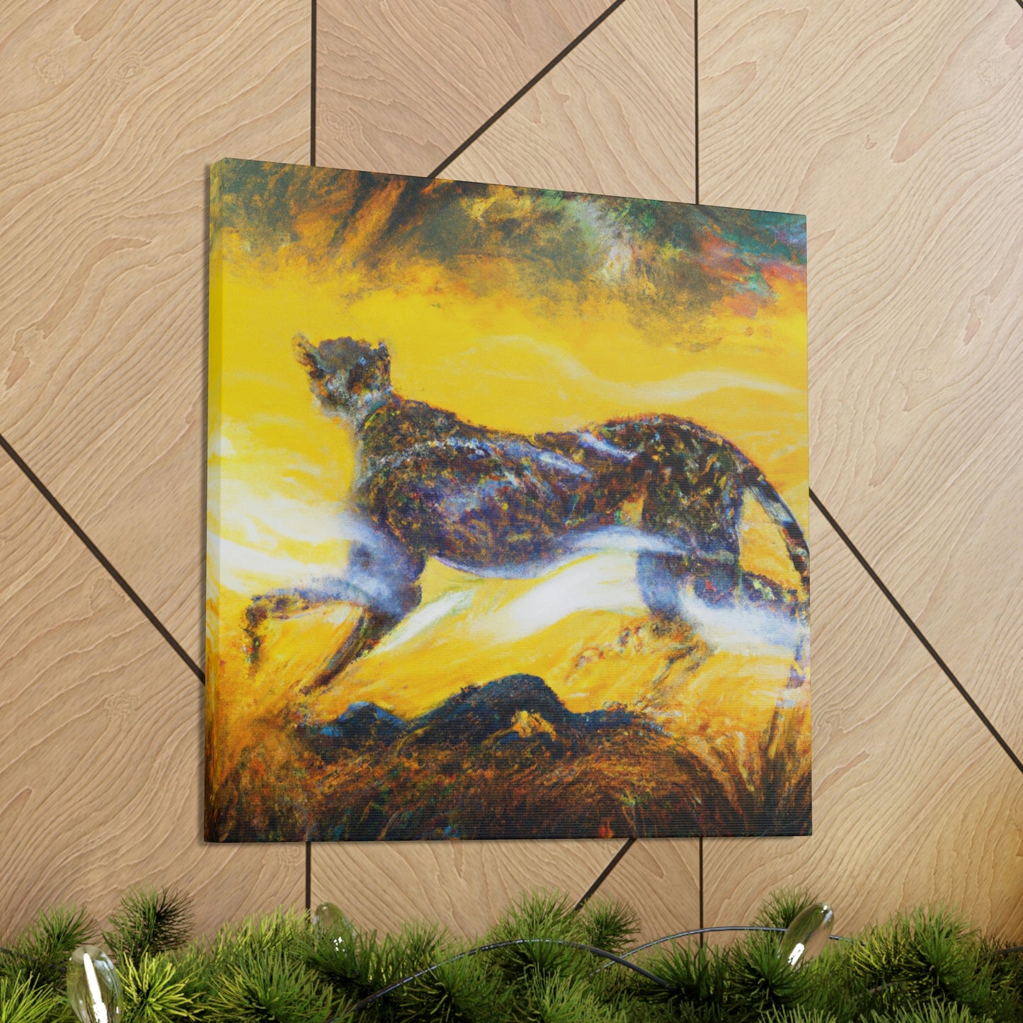 "Cheetah in Art Deco" - Canvas