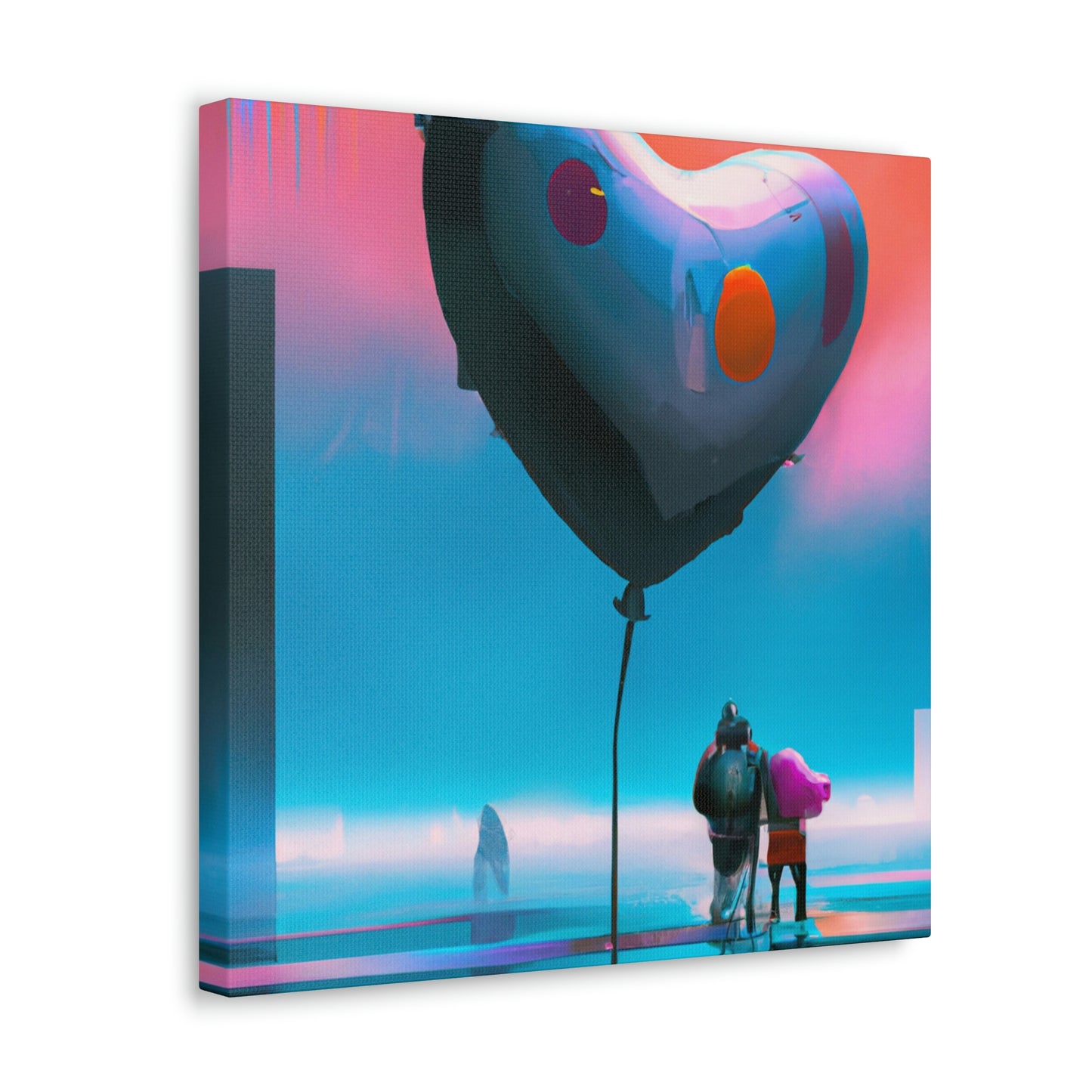 "Heart Balloon Ascension" - Canvas