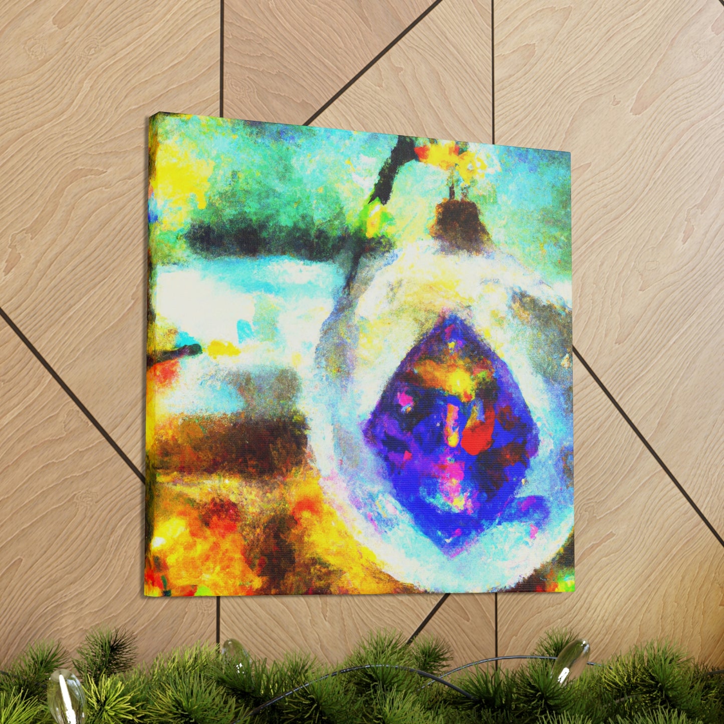 "Glimmering Christmas Ornament" - Canvas