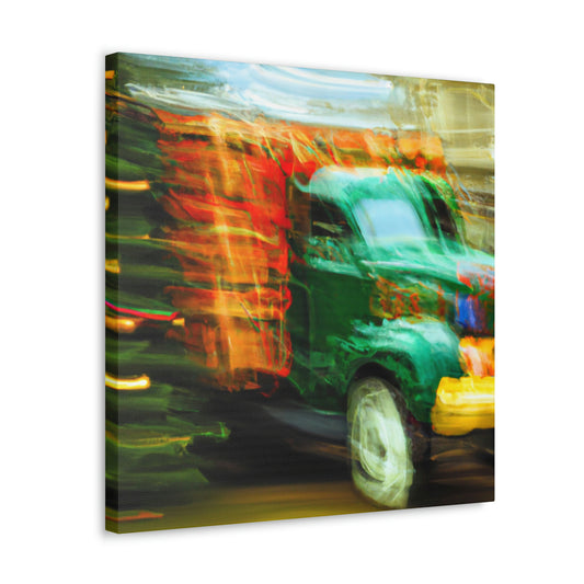 "Truck with Christmas Cheer" - Canvas