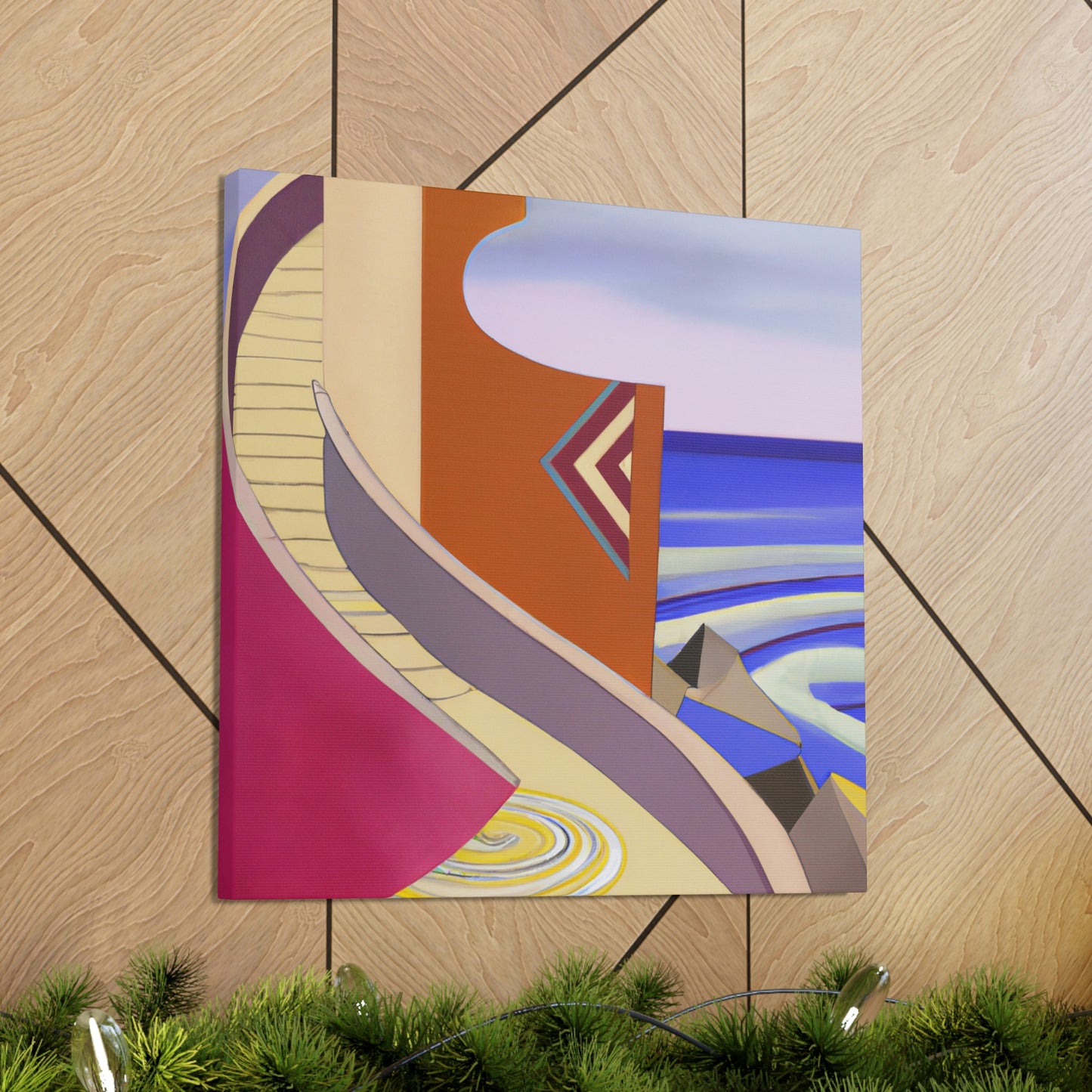 "Glistening Seawall Dream" - Canvas