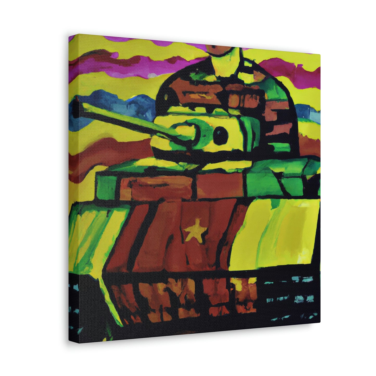 "Tank Operator in Fauvism" - Canvas