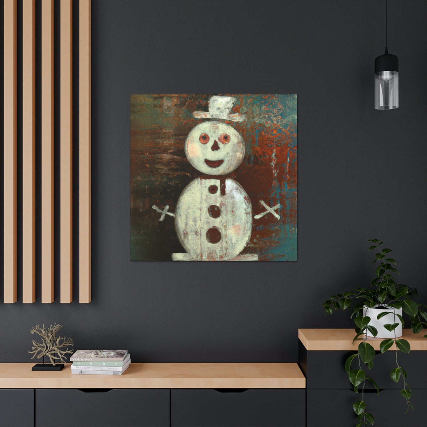 "Snowman in Expressionism" - Canvas