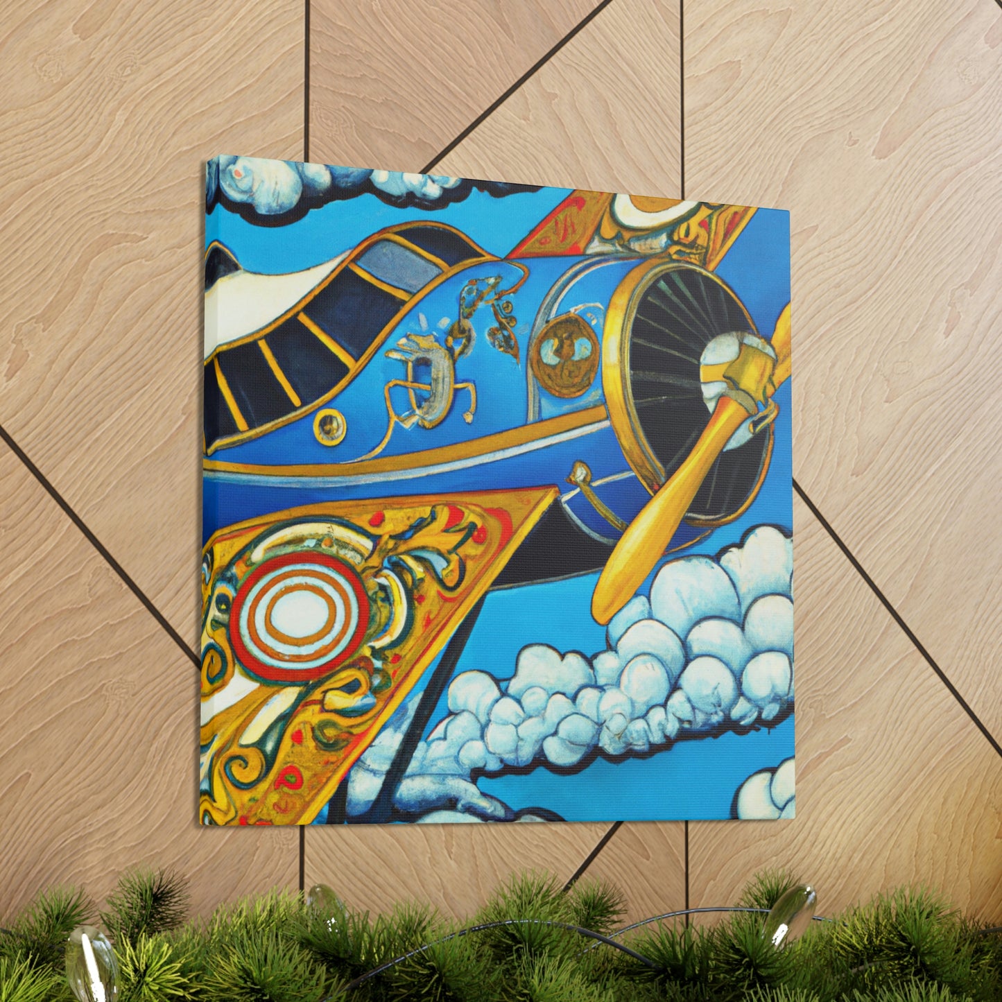 "Vintage Plane Symphony" - Canvas