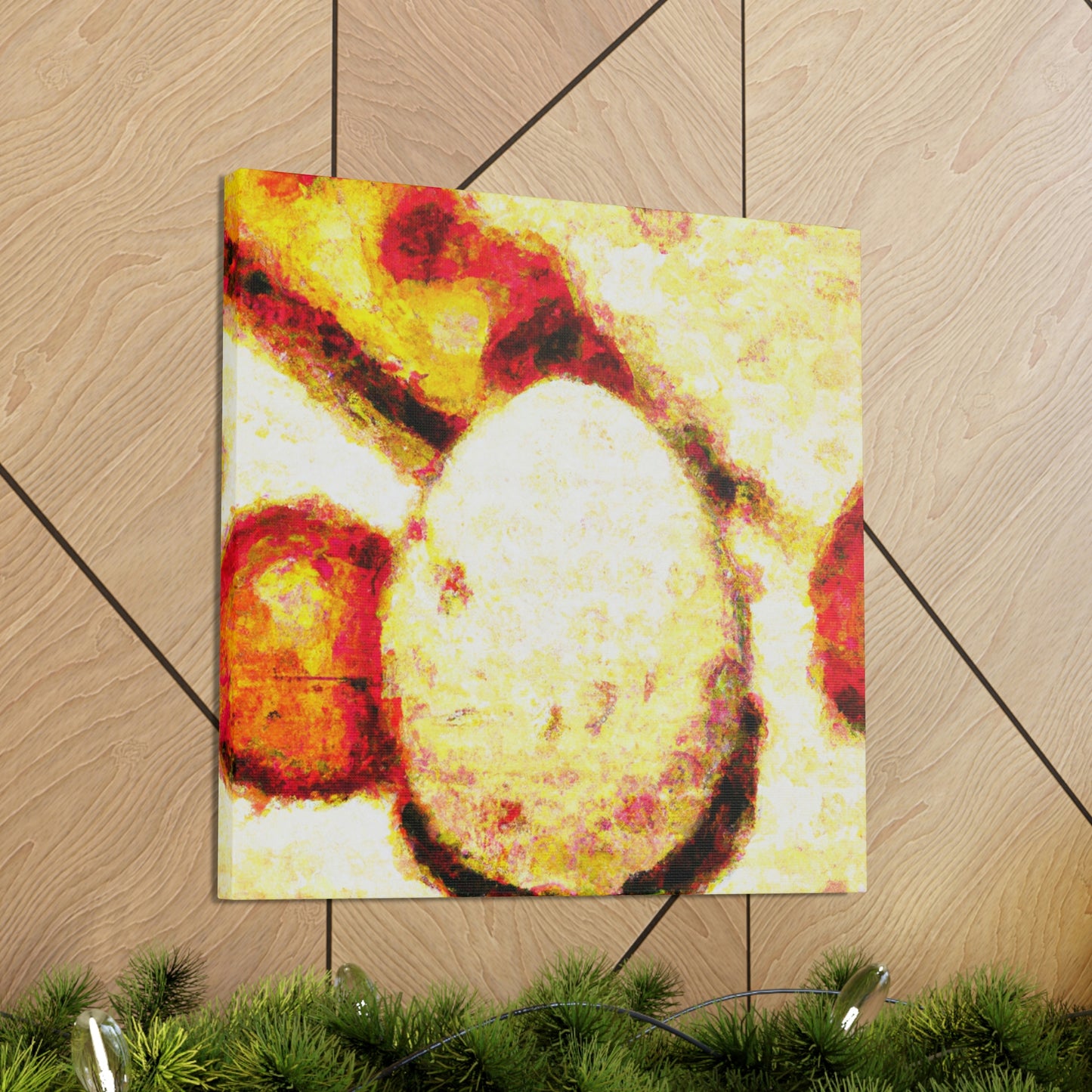 Eggs in Pointillism - Canvas