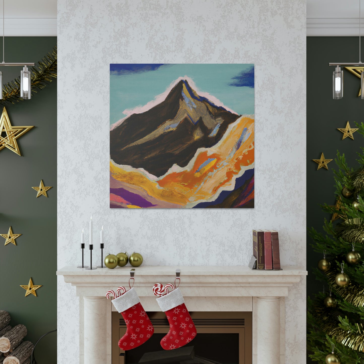 Mountains in Moonlight - Canvas