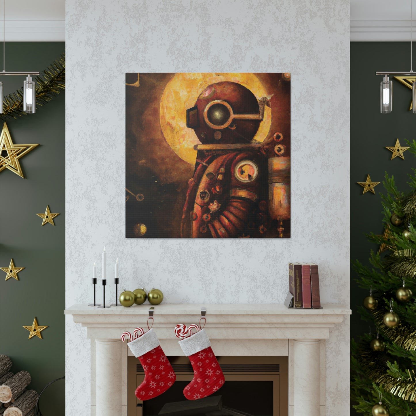 "Steampunk In a Spacesuit" - Canvas