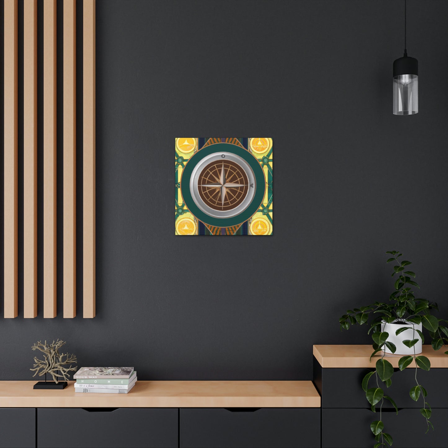 Vibrant Deco Compass - Canvas