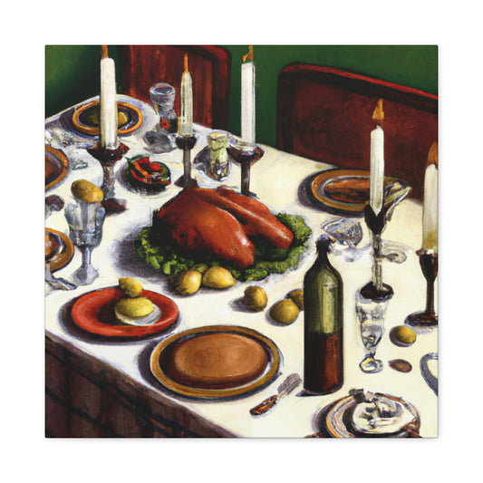 Family's Evening Meal - Canvas