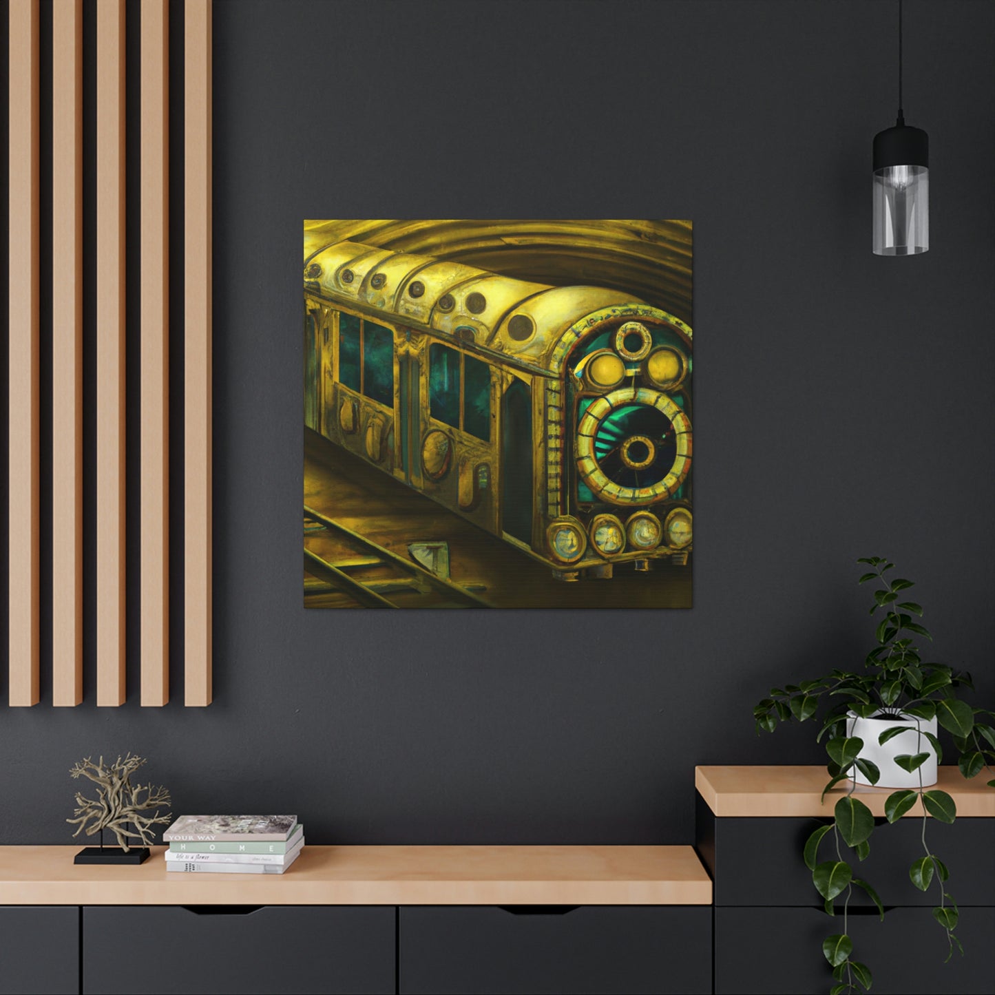 Subway Train Steampunk - Canvas