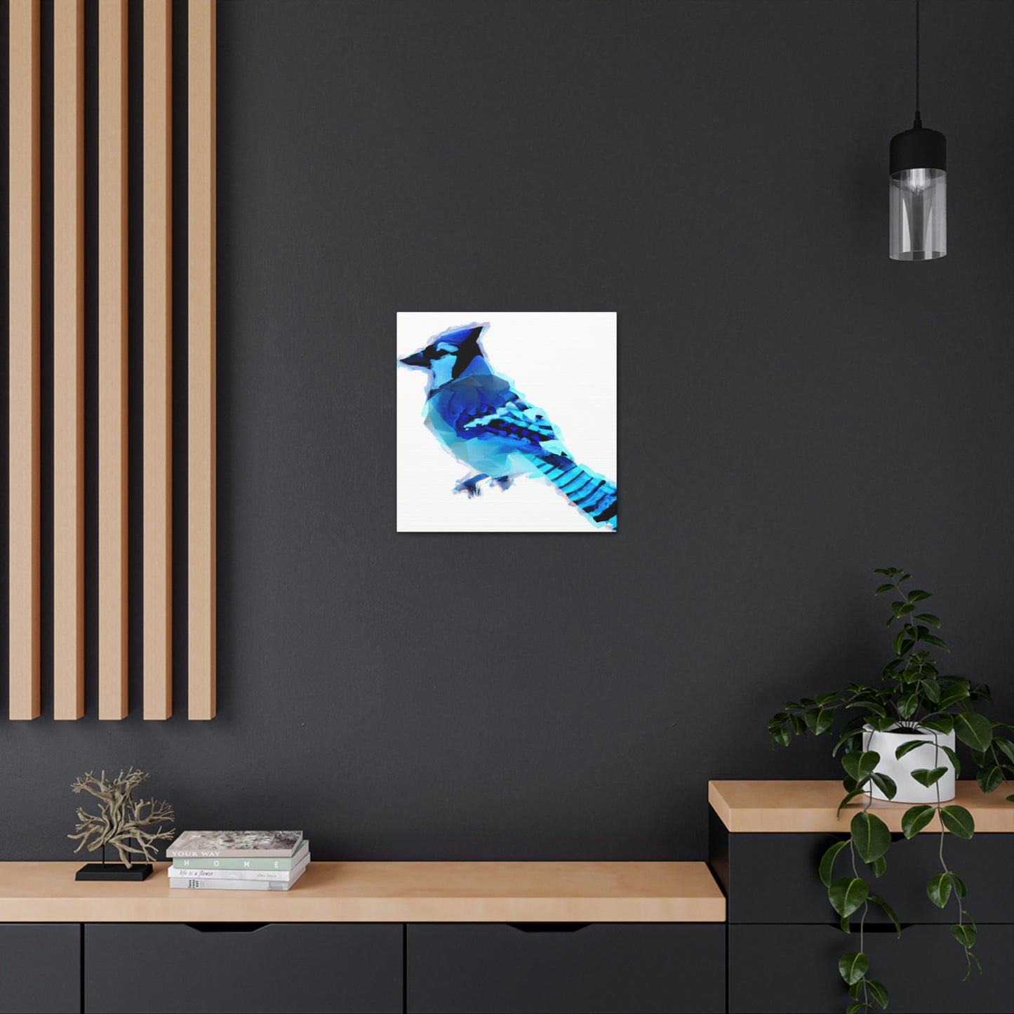 "Blue Jay Reflection Art" - Canvas