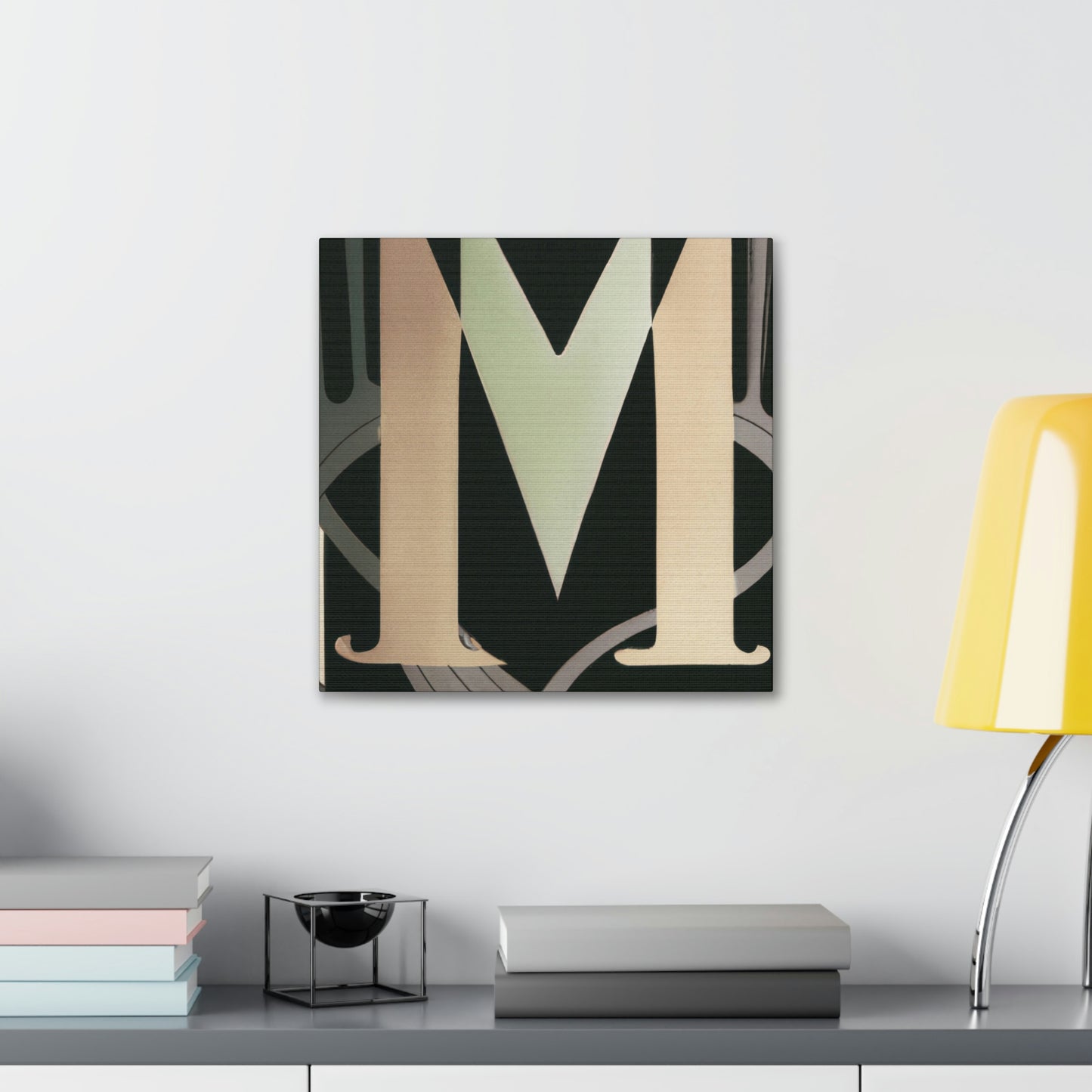 "M in Deco Splendor" - Canvas