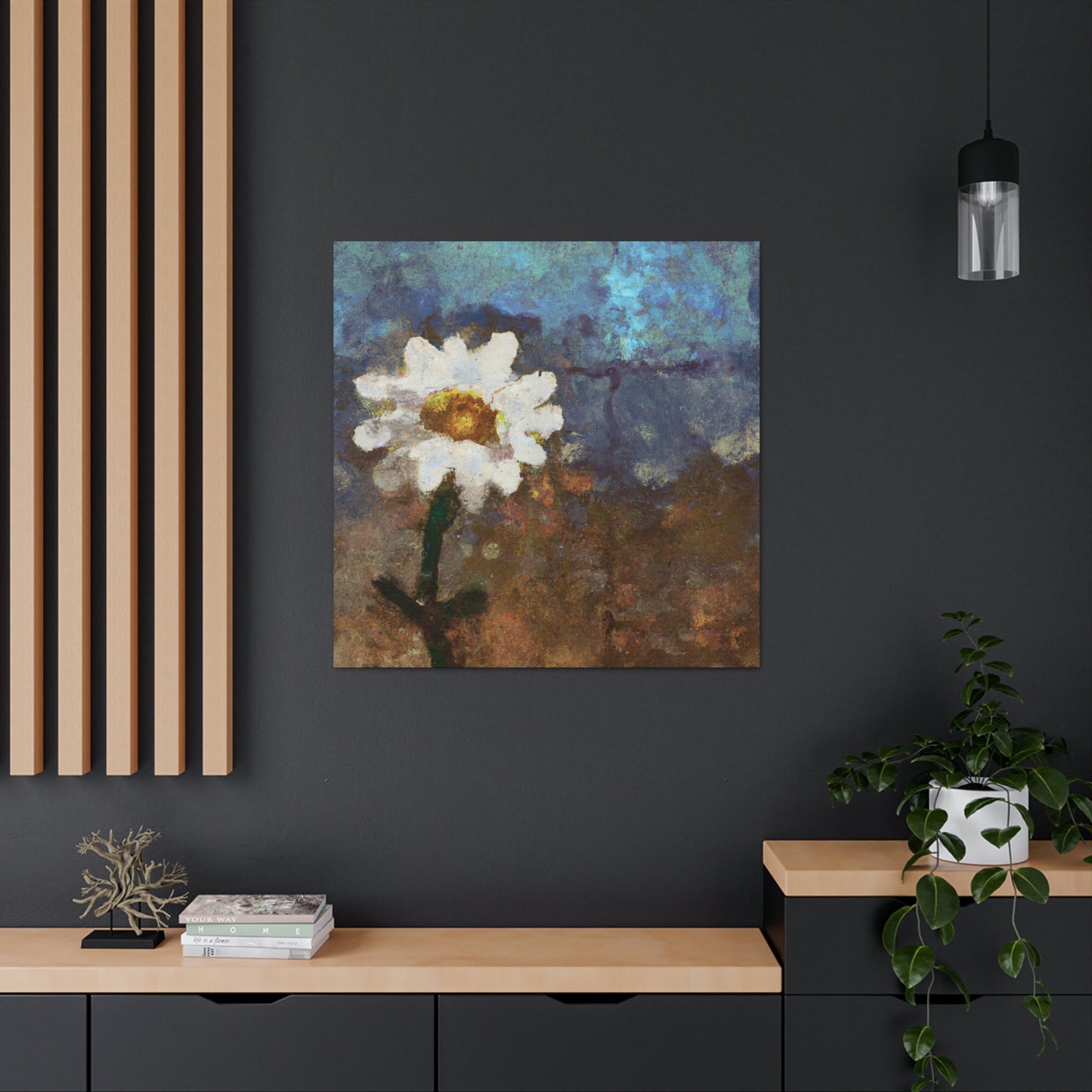 Daisy in Digital Bloom - Canvas