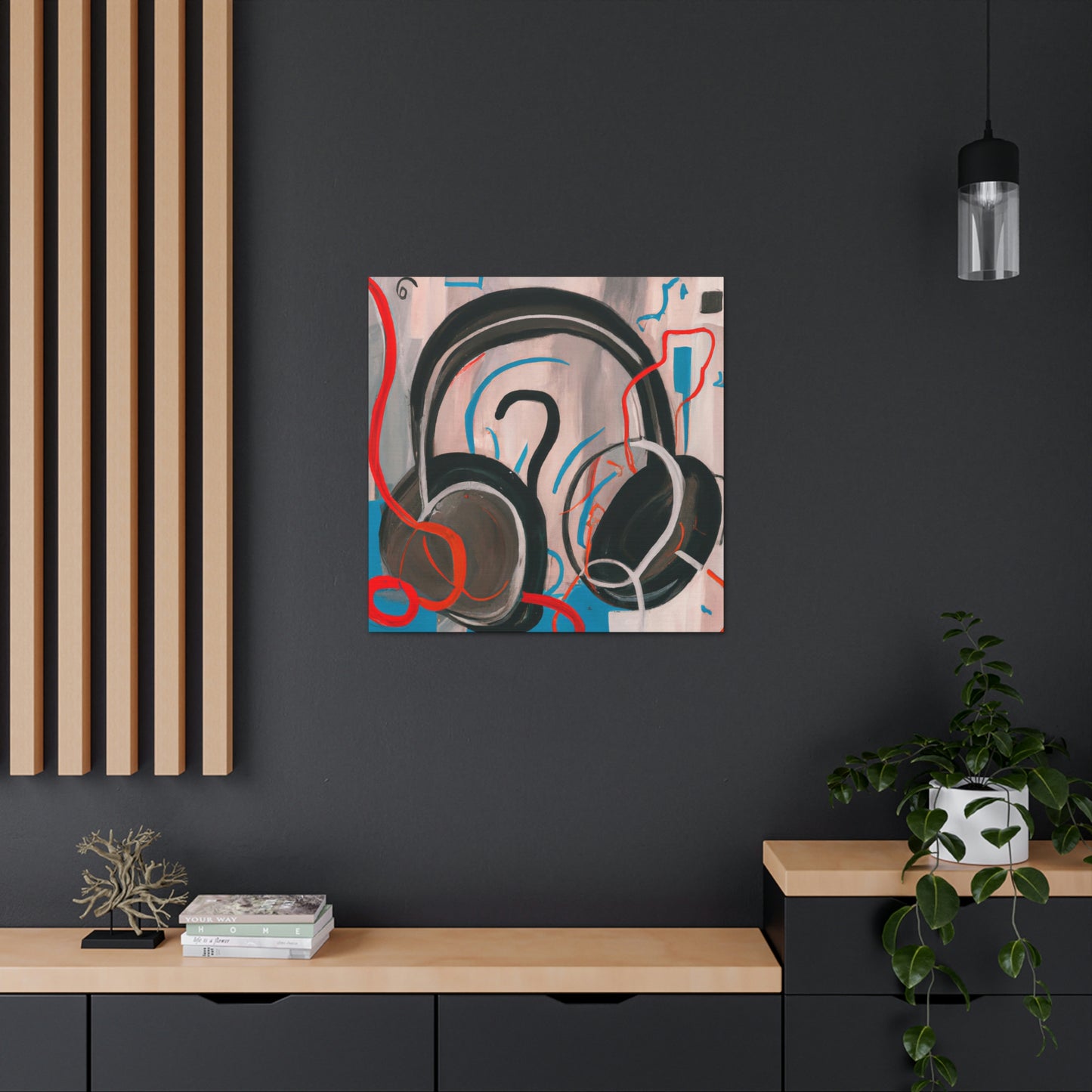 Headphones in Expressionism - Canvas