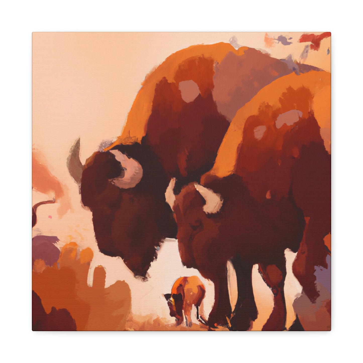 "Bison in Art Deco" - Canvas