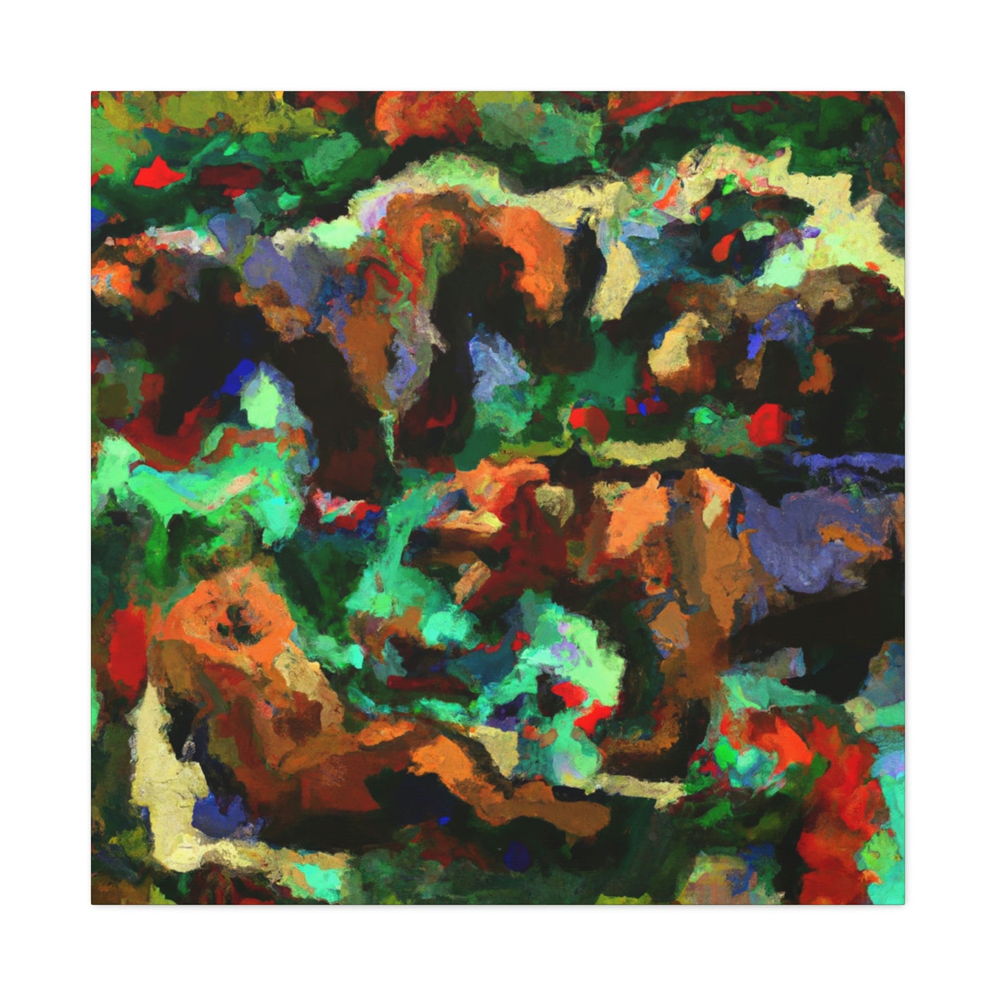 Grizzly Bears Abstraction - Canvas