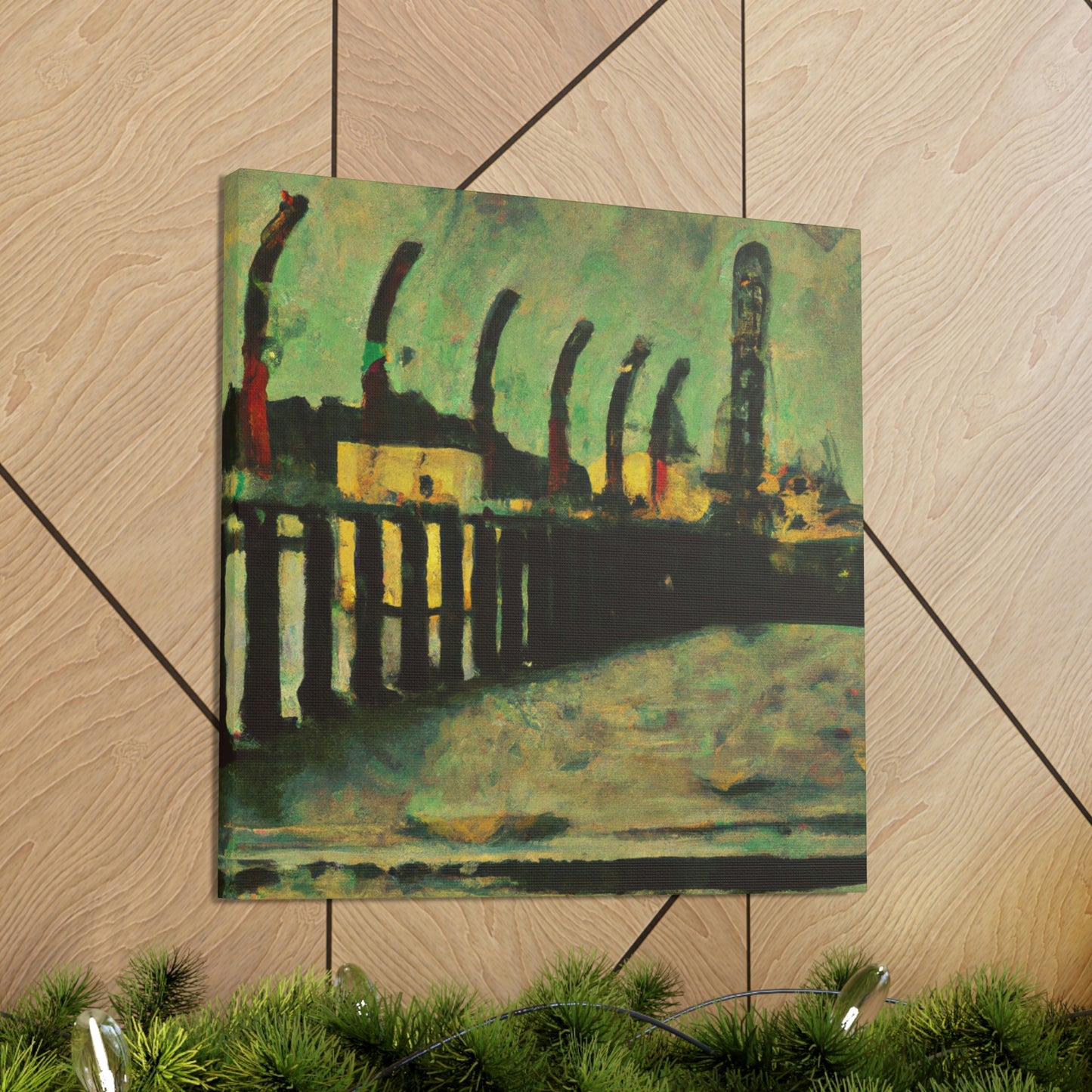 Pier at Nightfall - Canvas