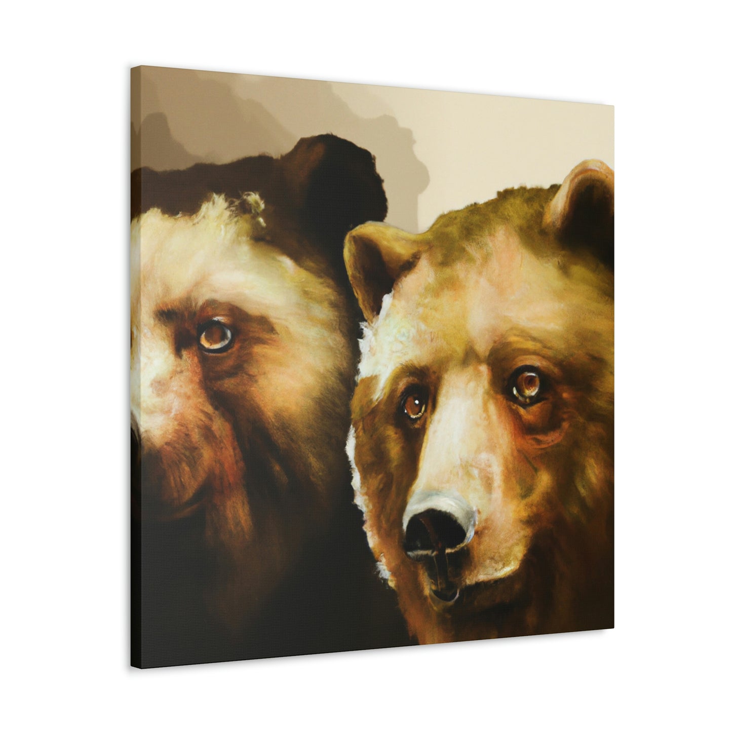 Grizzly Bear Family Portrait - Canvas