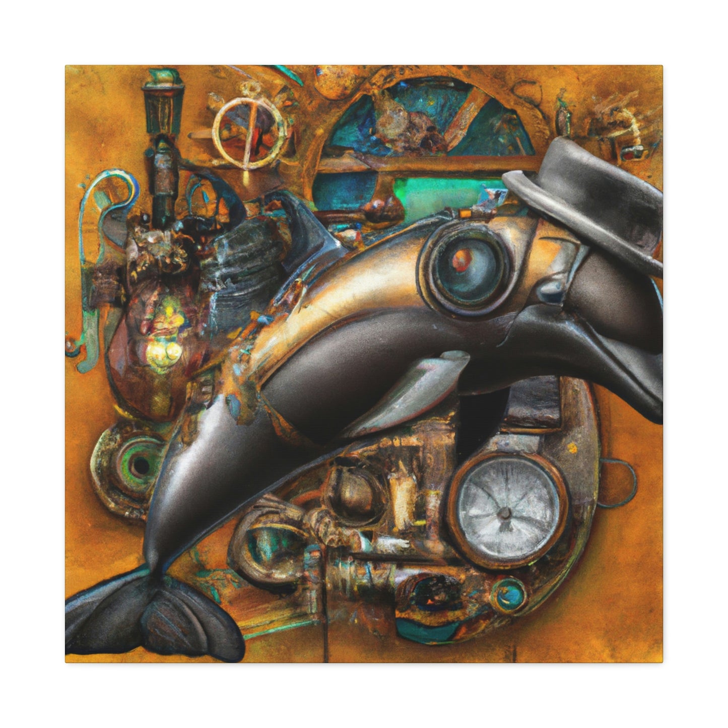 Dolphin Steampunk Ballet - Canvas