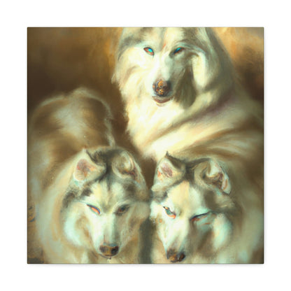 "Frosty Siberian Husky" - Canvas