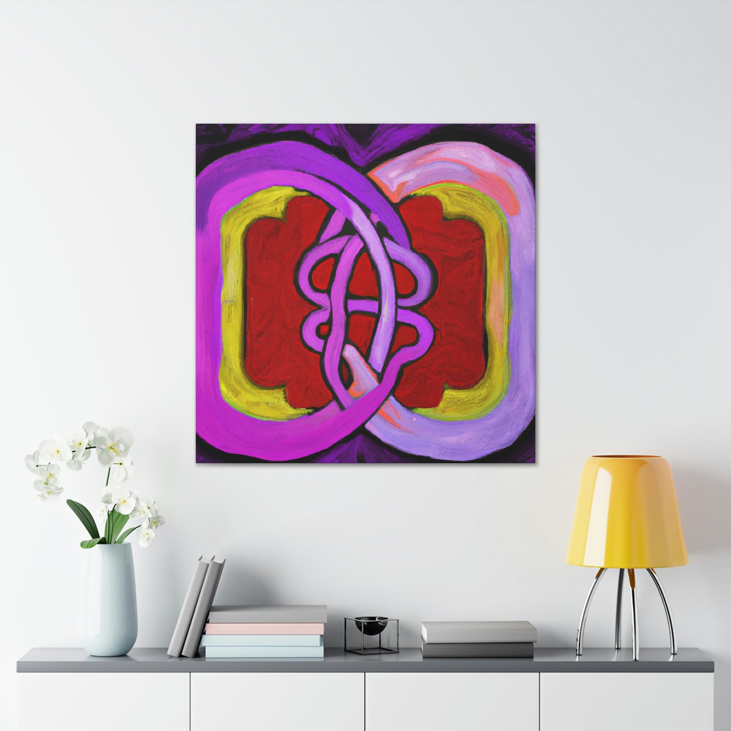 Two Hearts Interlocked - Canvas