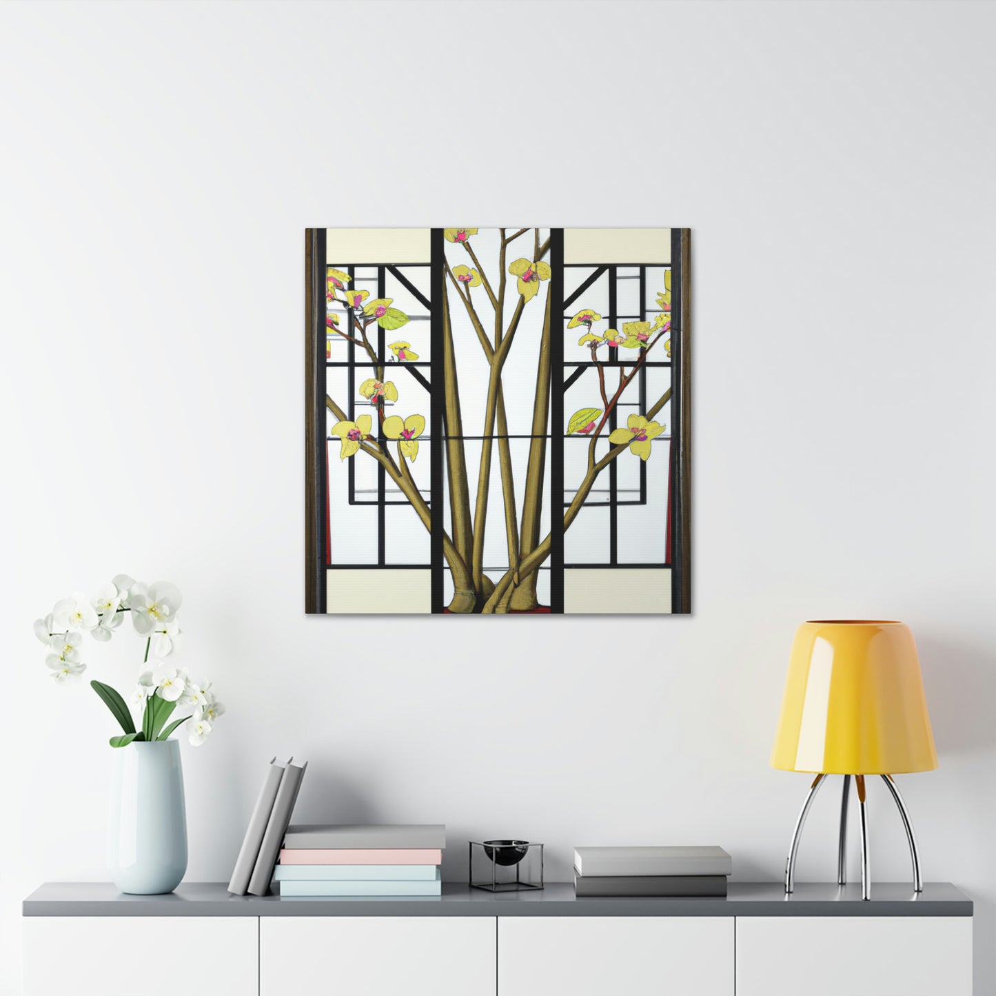 Vibrant Deco Dogwood - Canvas