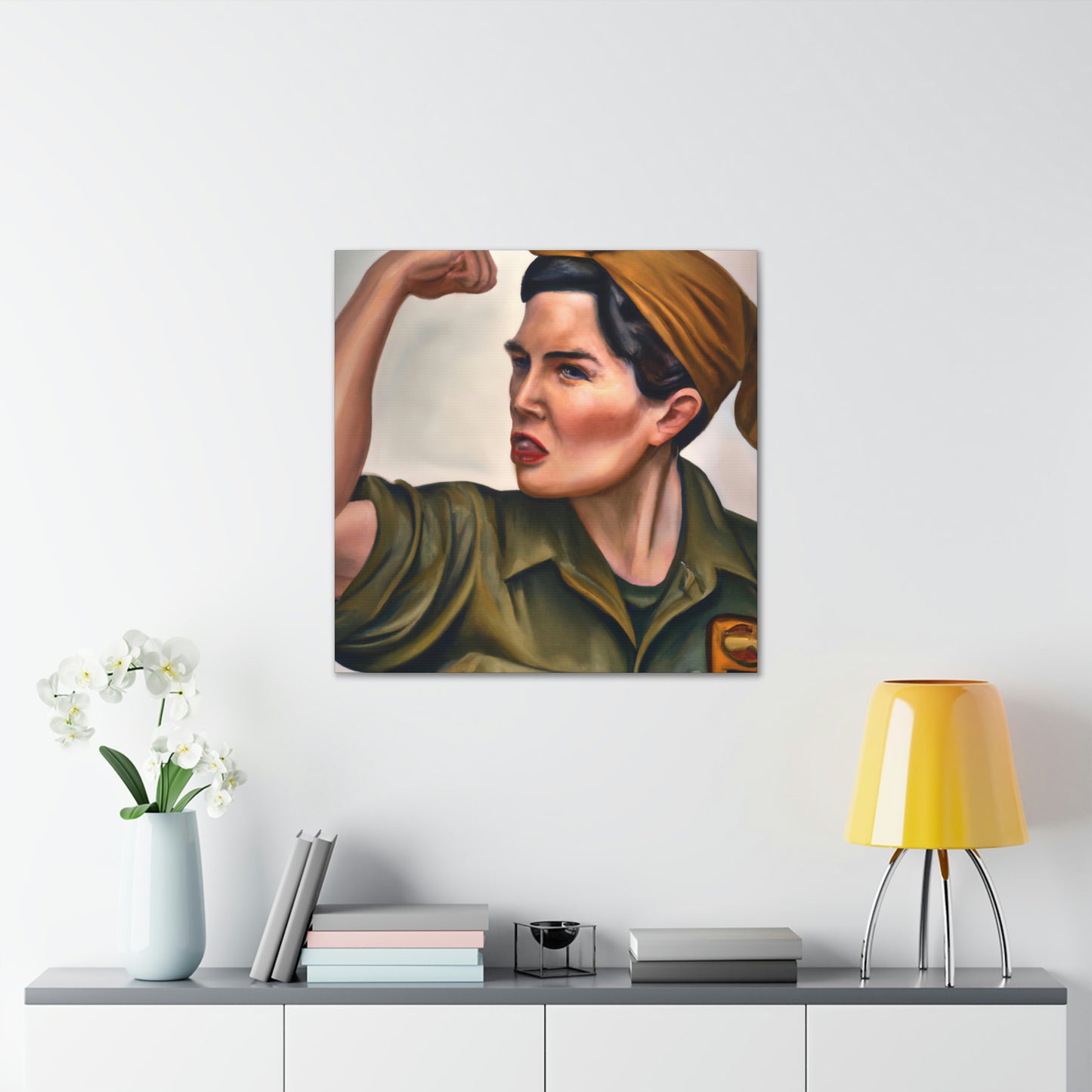 "Rosie the Riveter Stands" - Canvas