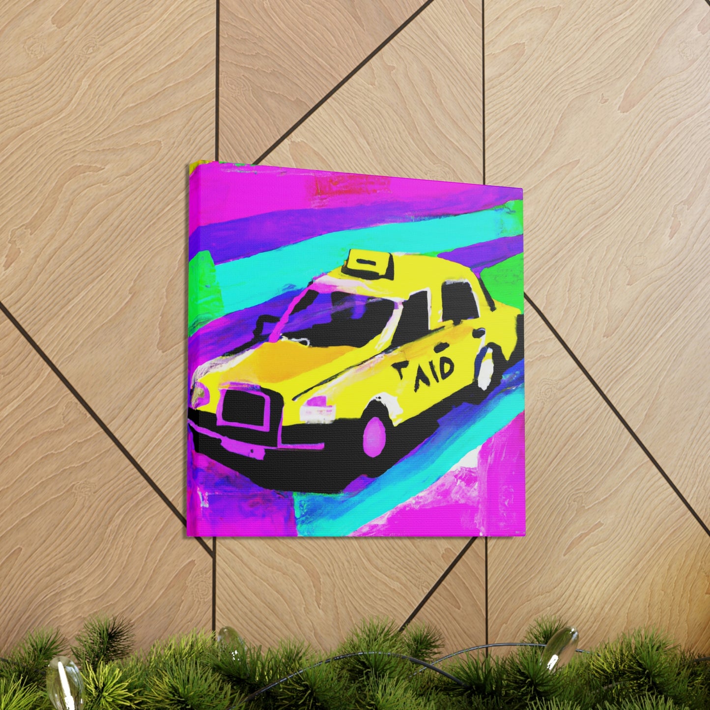 "Ride in Yellow Taxi" - Canvas