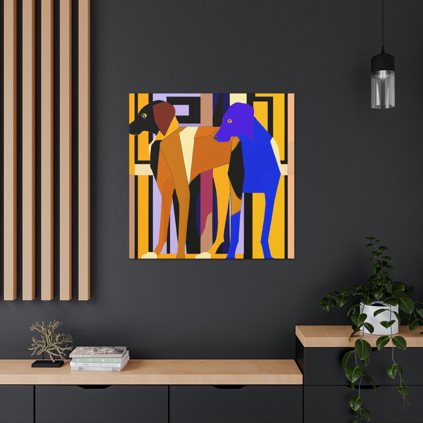 "Ridgeback with Art Deco" - Canvas