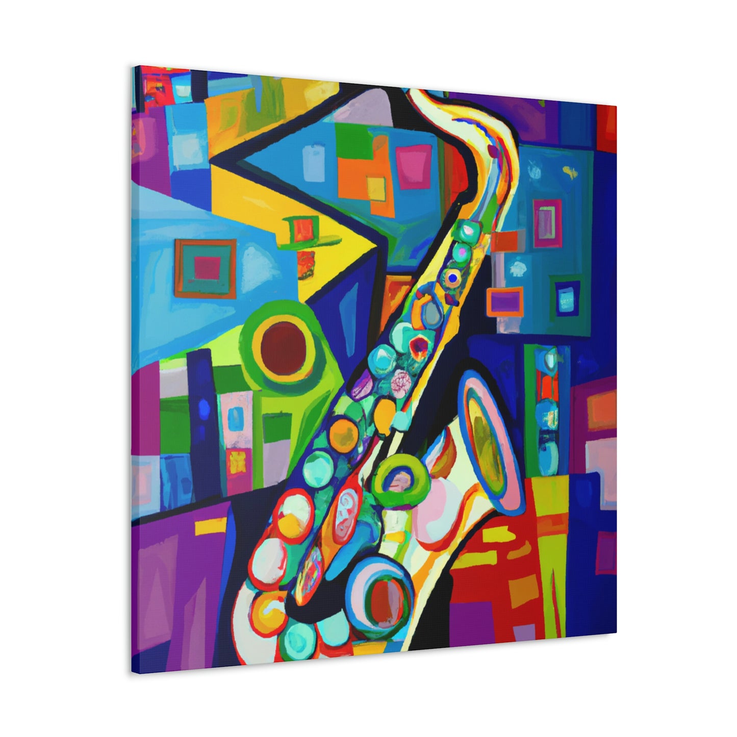 Saxophone in Blue Hues - Canvas