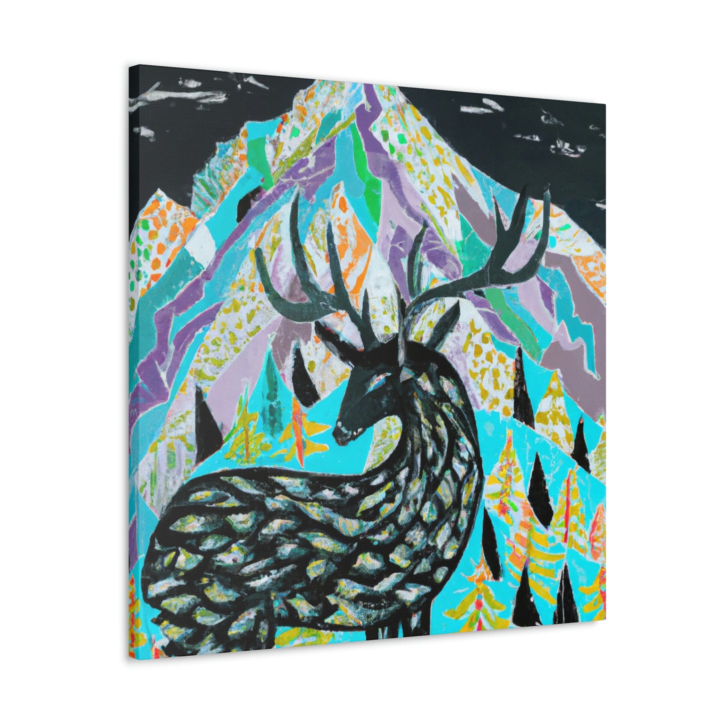 "Deer In Splendor Glowing" - Canvas