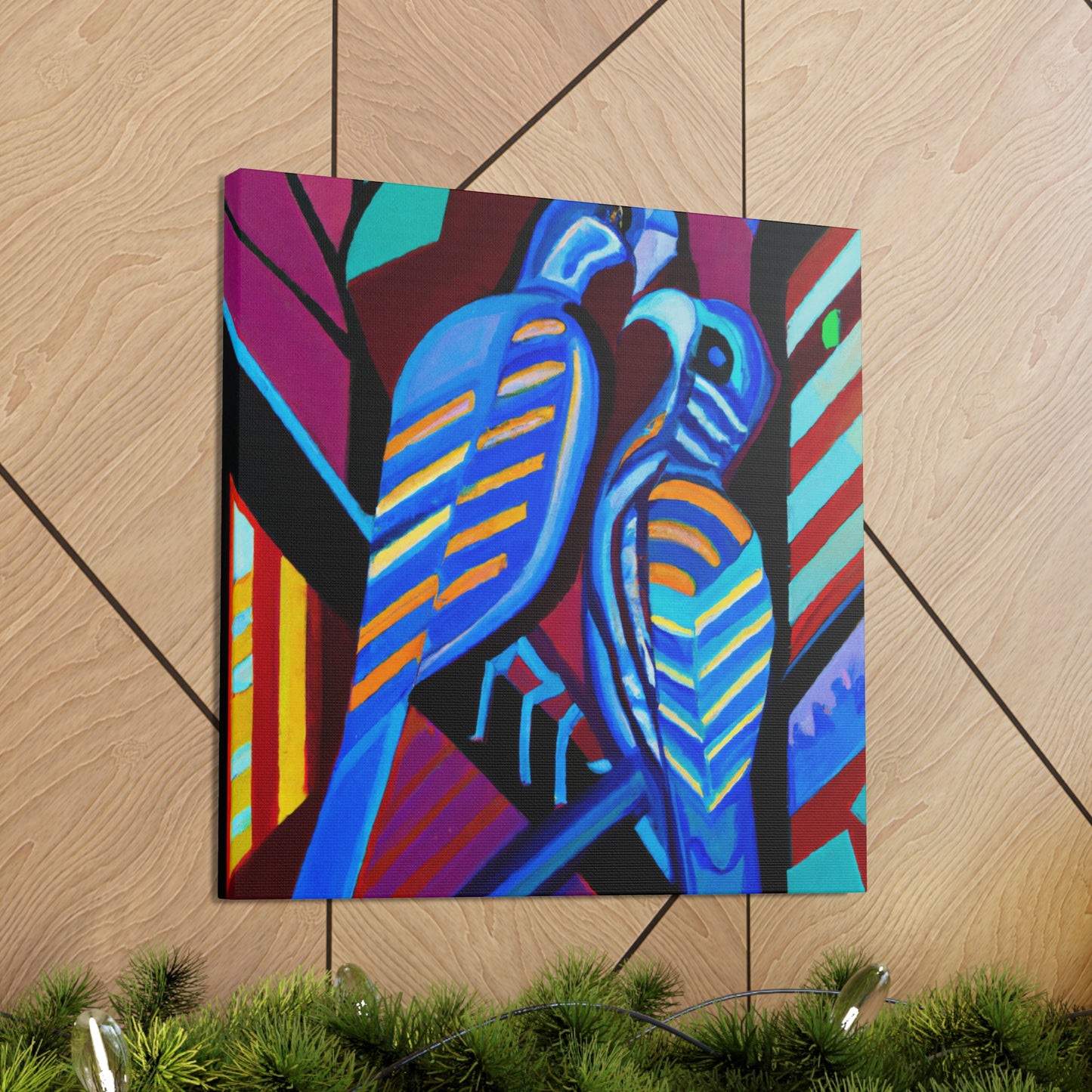 Loving Birds Flourish - Canvas