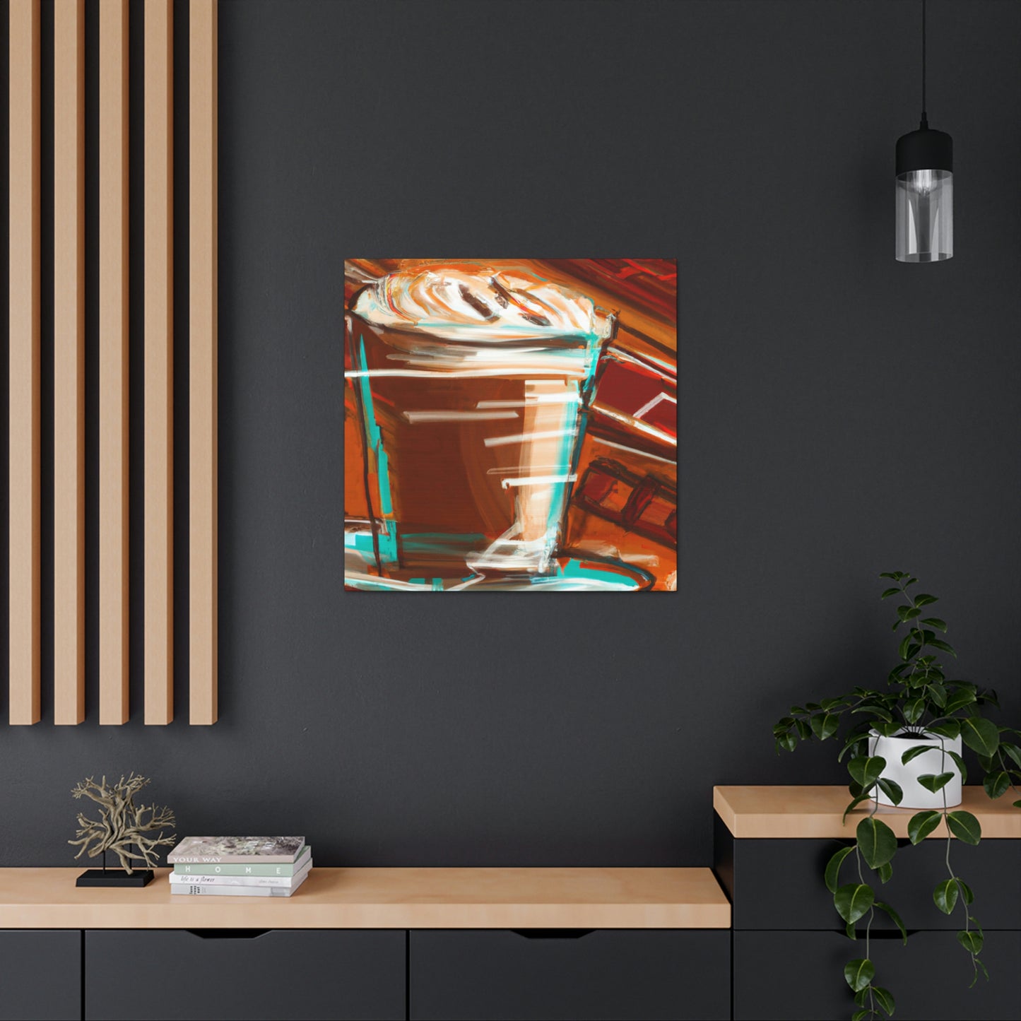 "Cappuccino in Abstraction" - Canvas