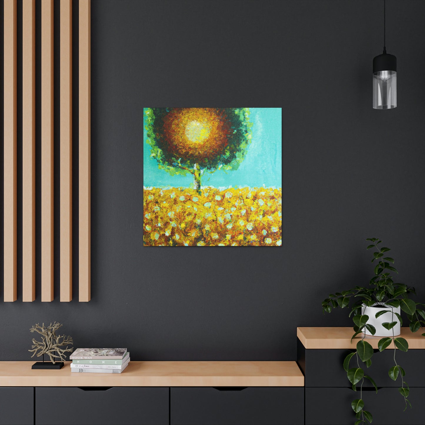 "Golden Sunflower Joy" - Canvas