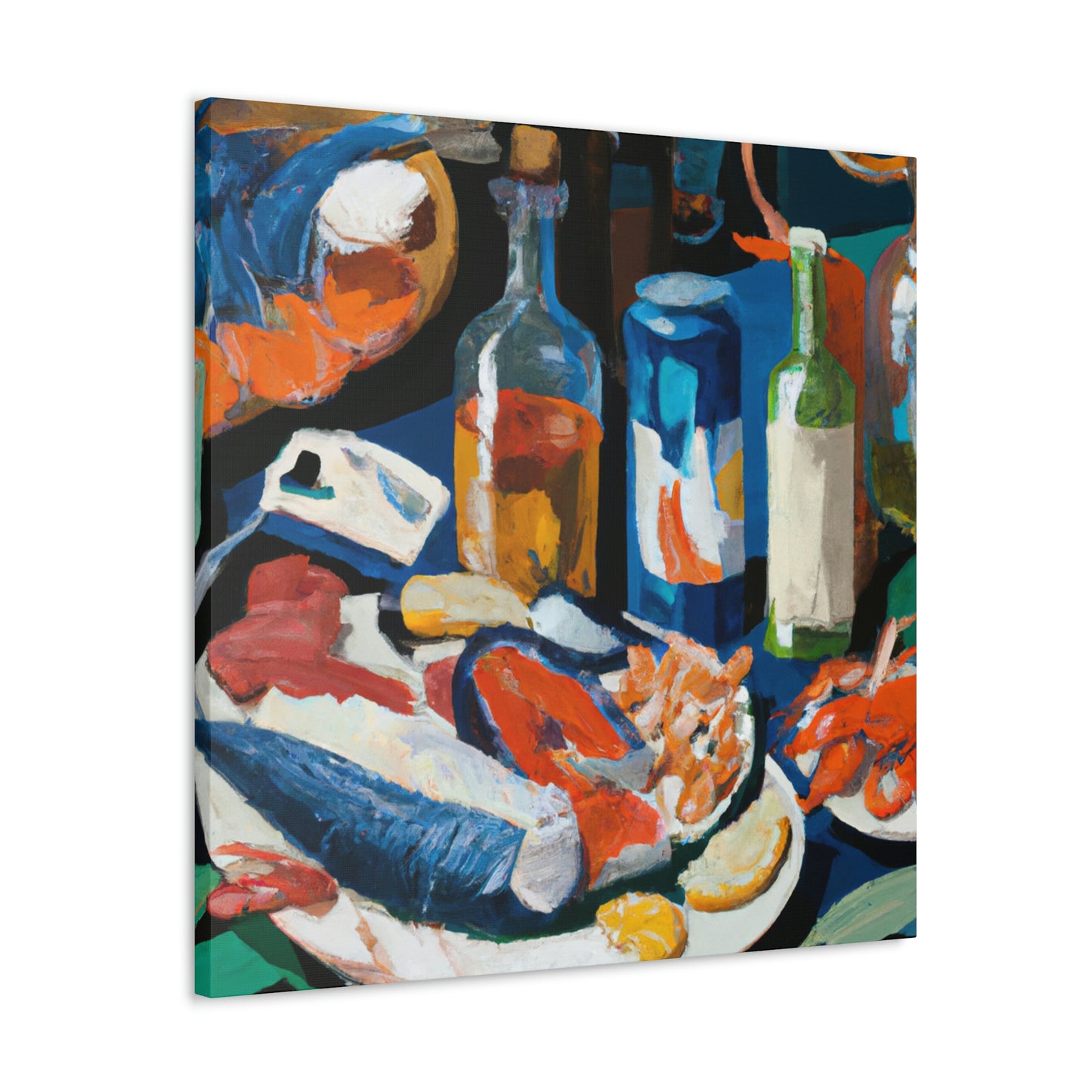 Seafood Neoclassical Feast - Canvas