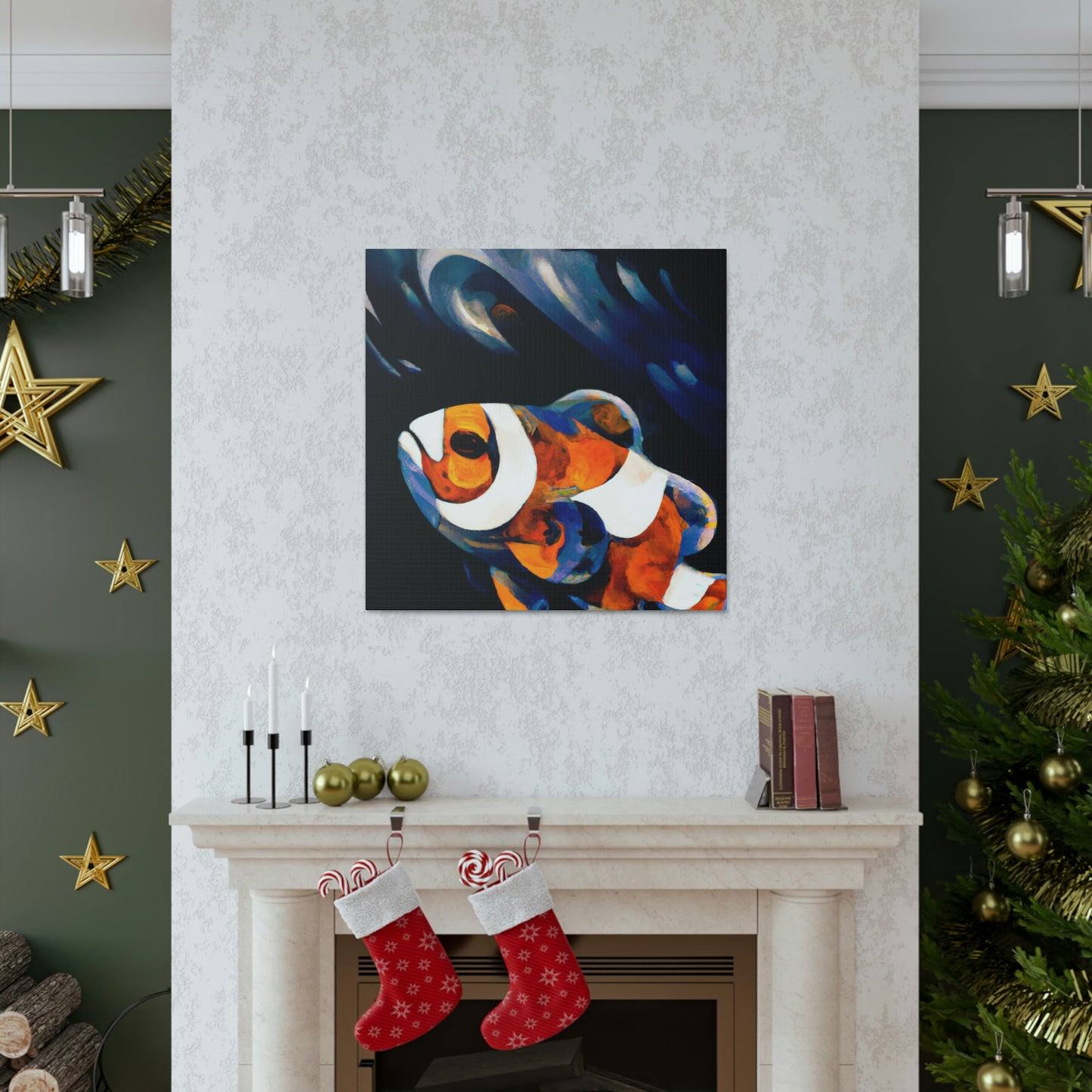 "Clownfish in Abstraction" - Canvas