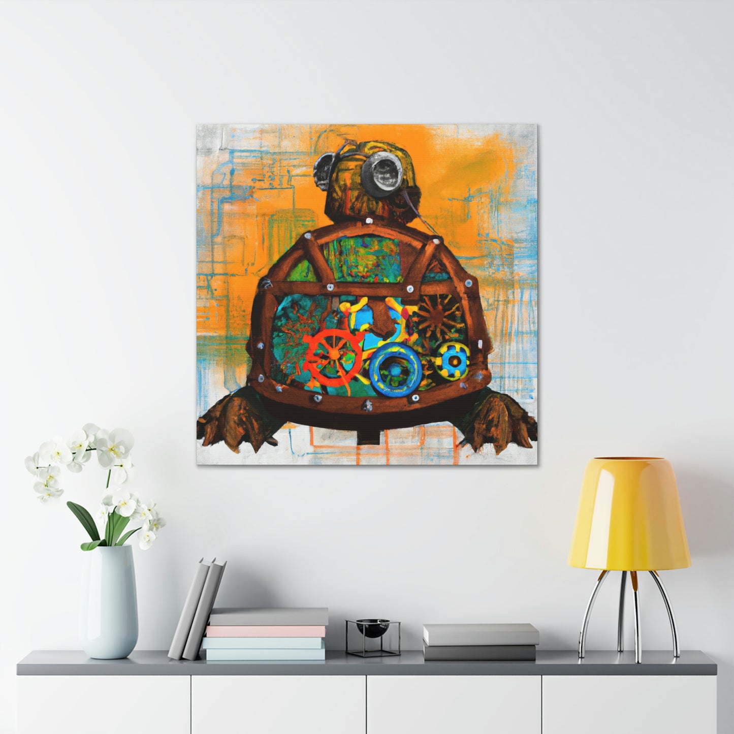 Sea Turtle Clockwork Dreams - Canvas