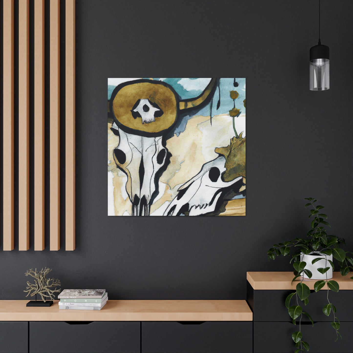 "Cow Skull in Vision" - Canvas