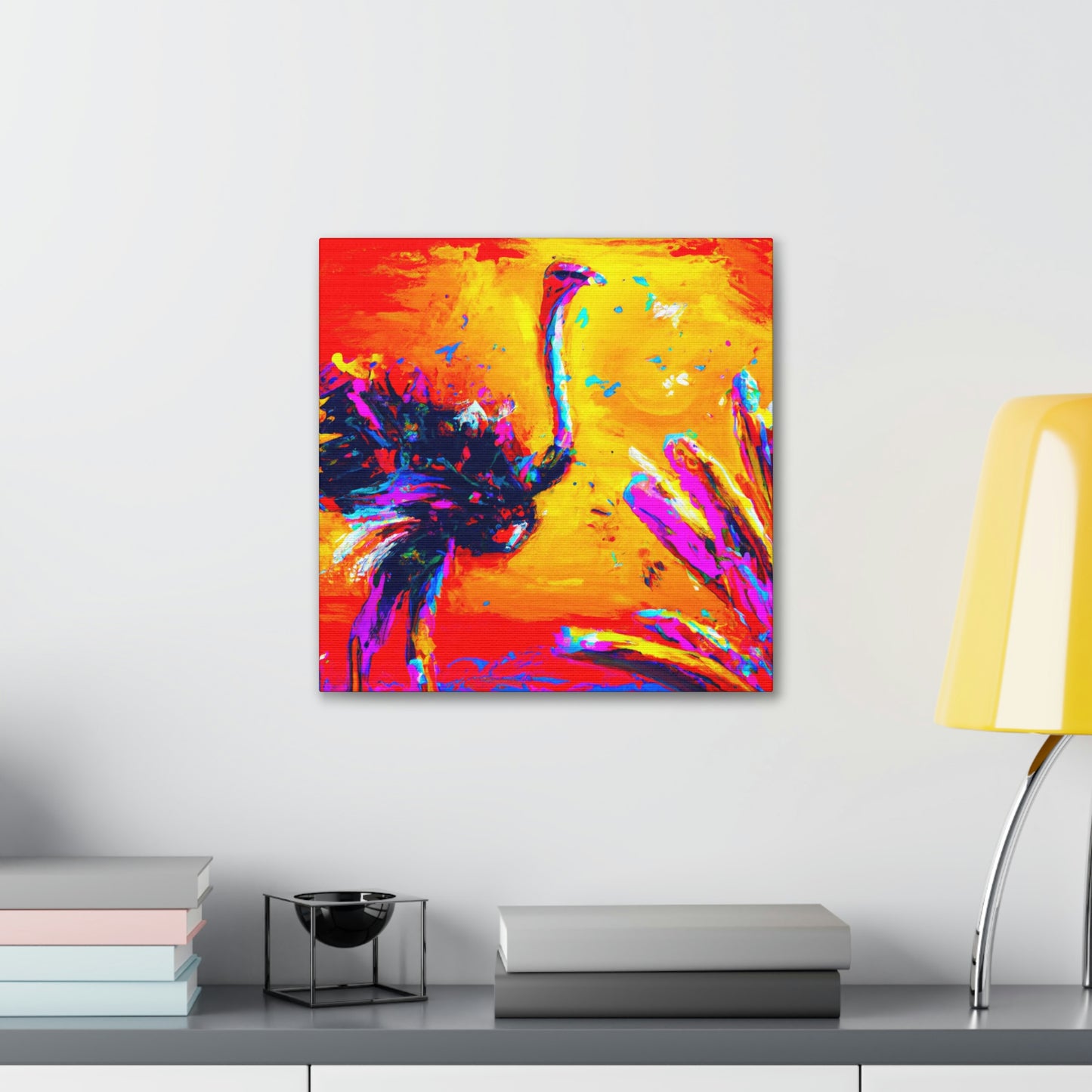 Ostrich in Abstraction - Canvas