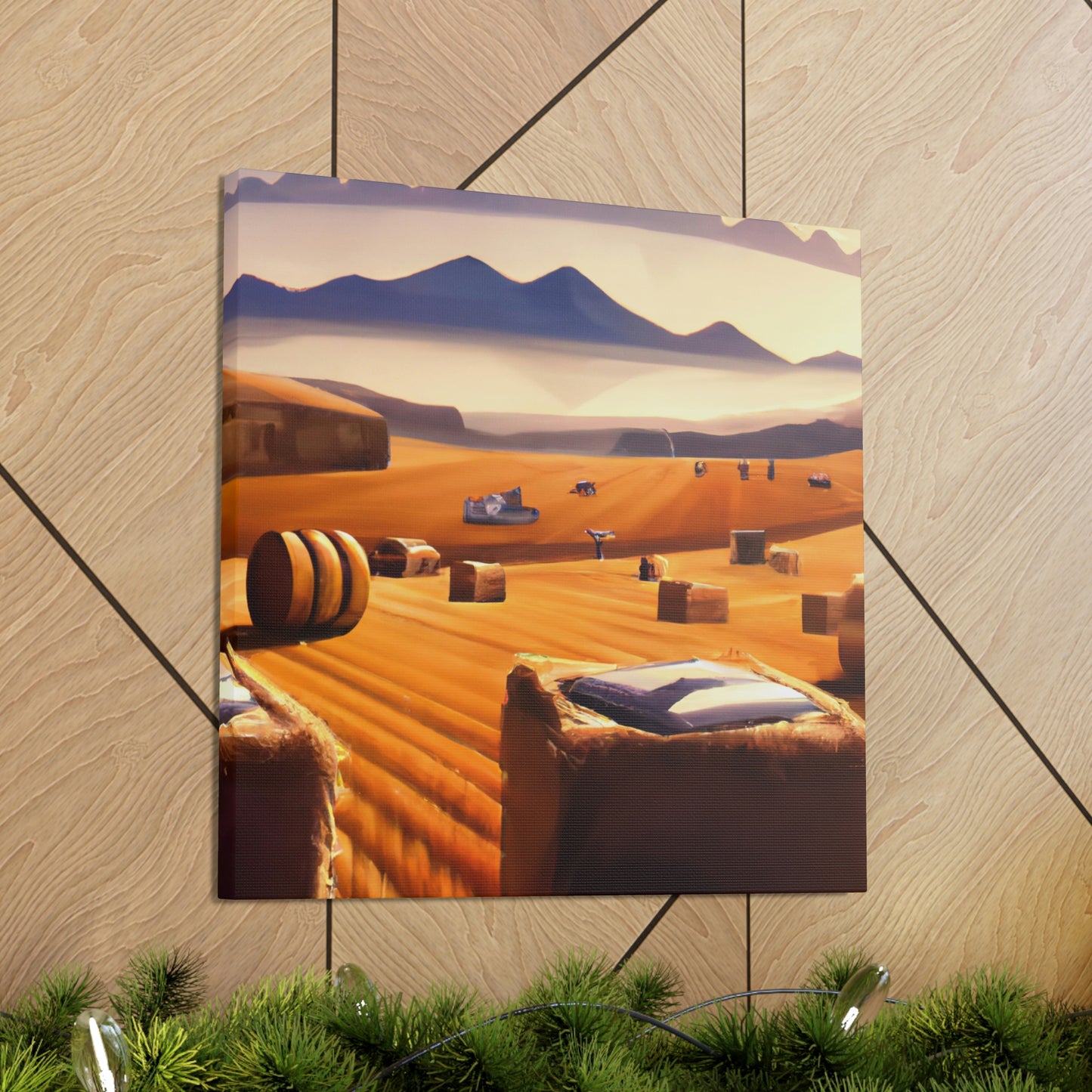 "Hay Fields in Moonlight" - Canvas