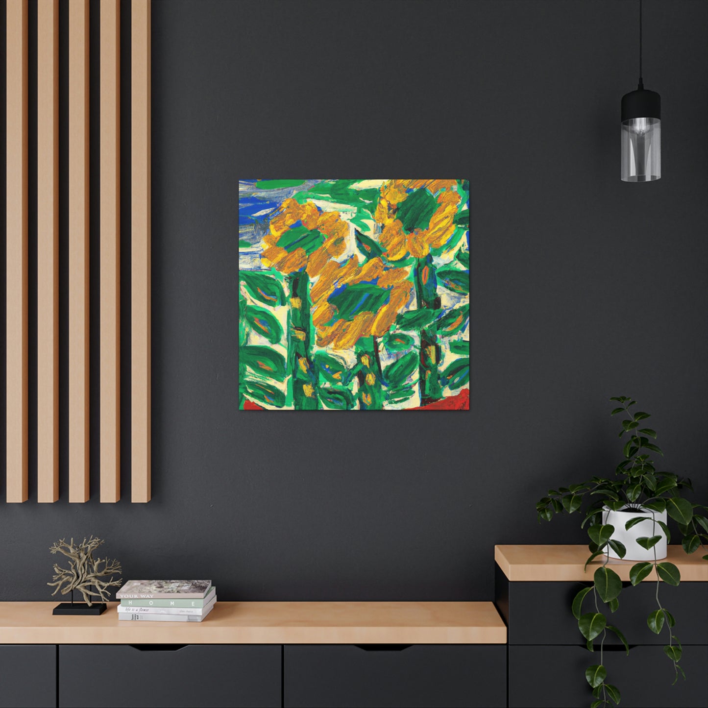 Sunflower in Expressionism - Canvas