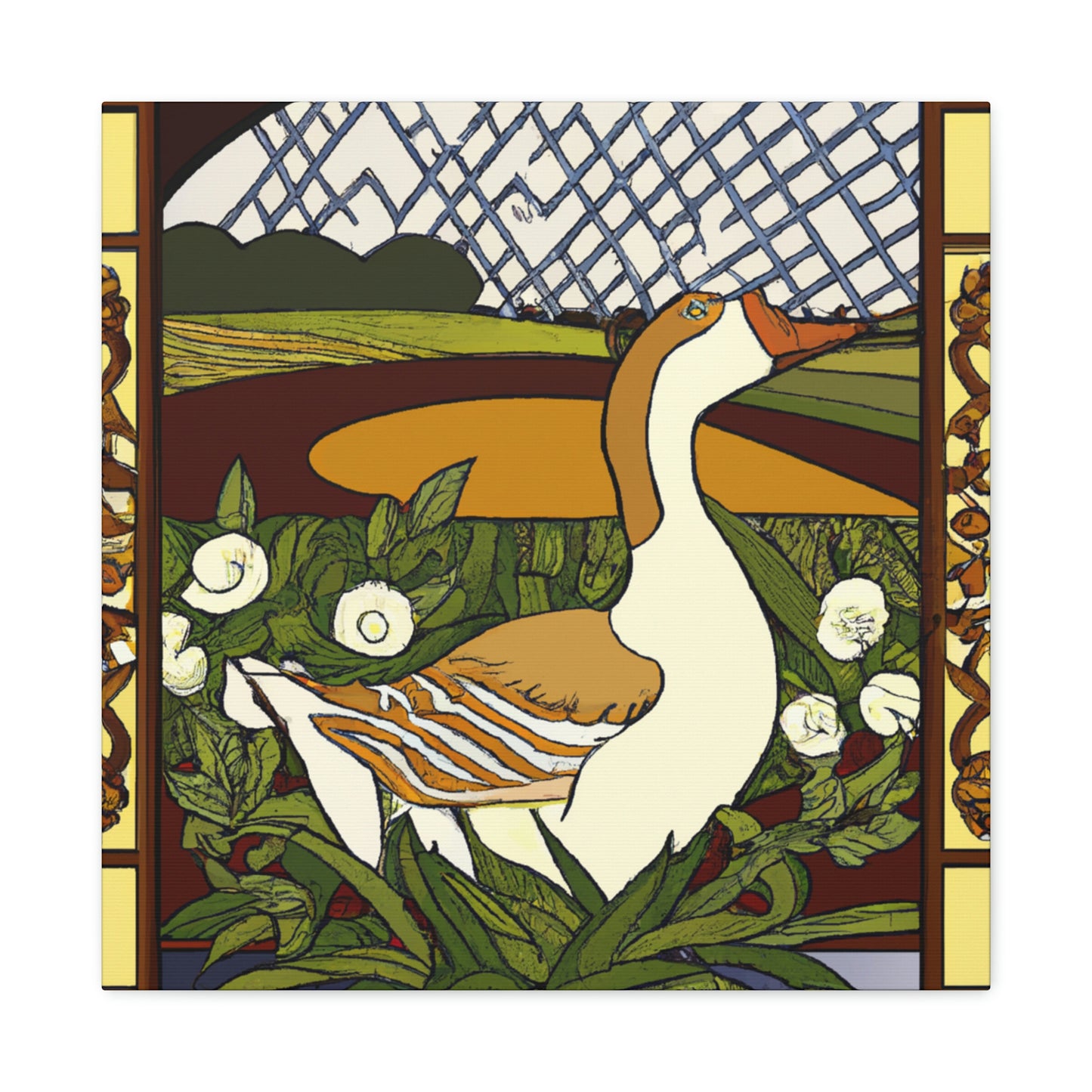 "Goose in Art Nouveau" - Canvas