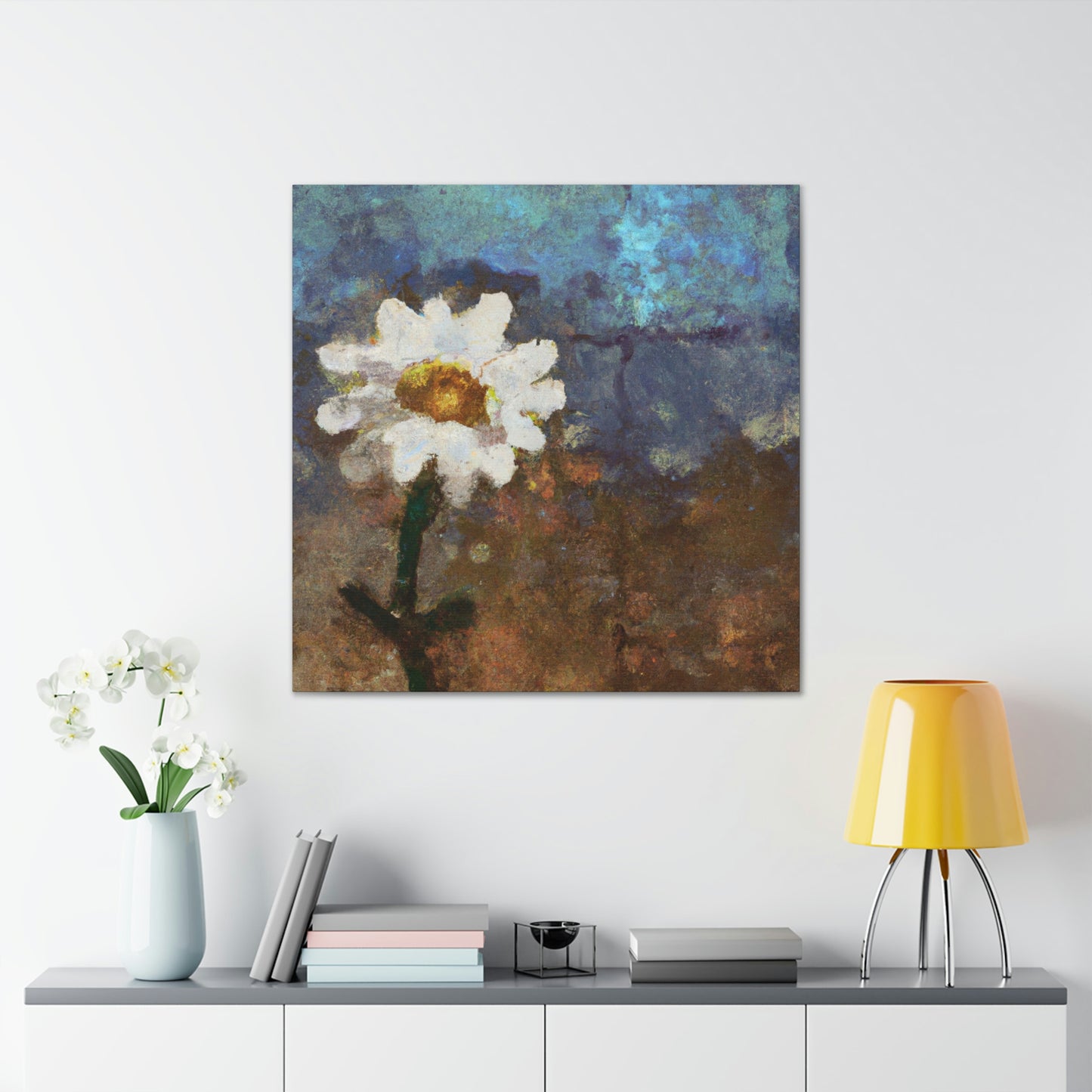 Daisy in Digital Bloom - Canvas