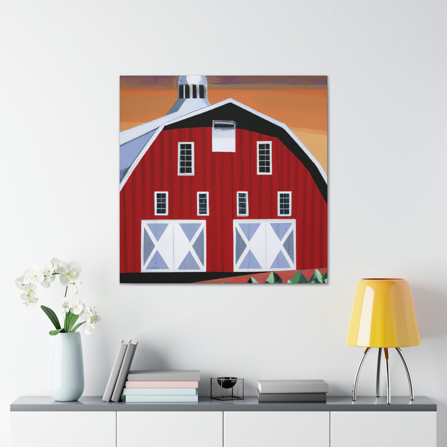 "The Gleaming Barnscape" - Canvas