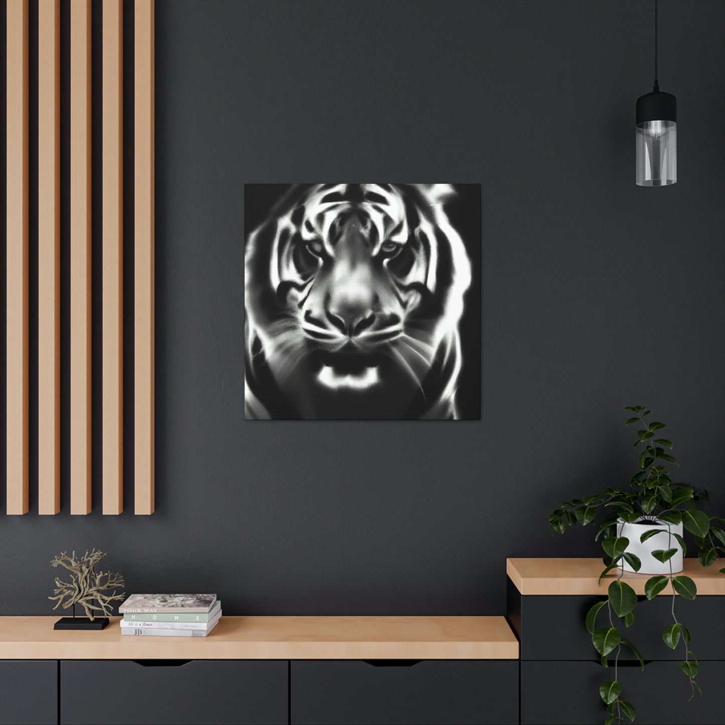 "Majestic Bengal Tiger Scene" - Canvas