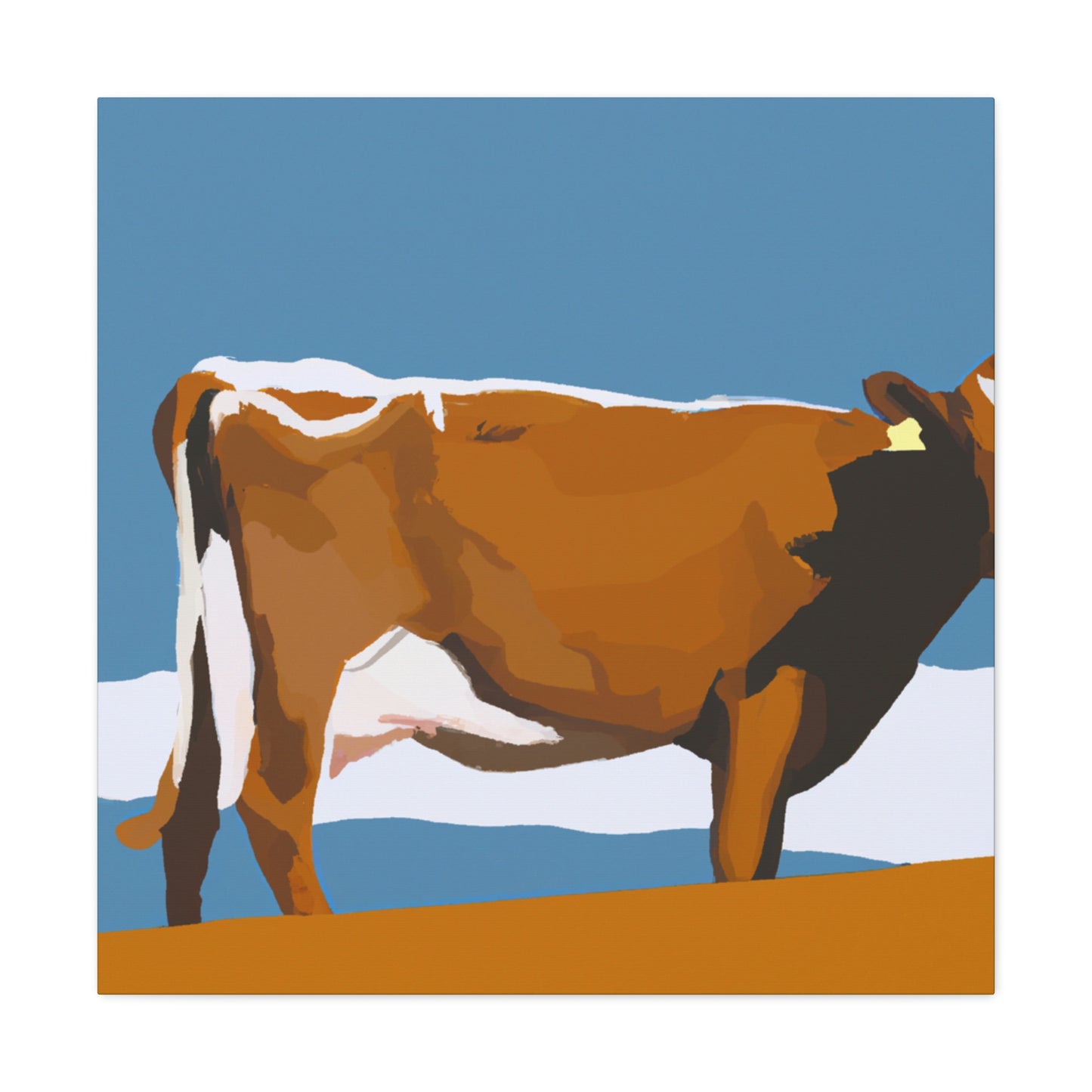 "Jersey Cow Contemplation" - Canvas