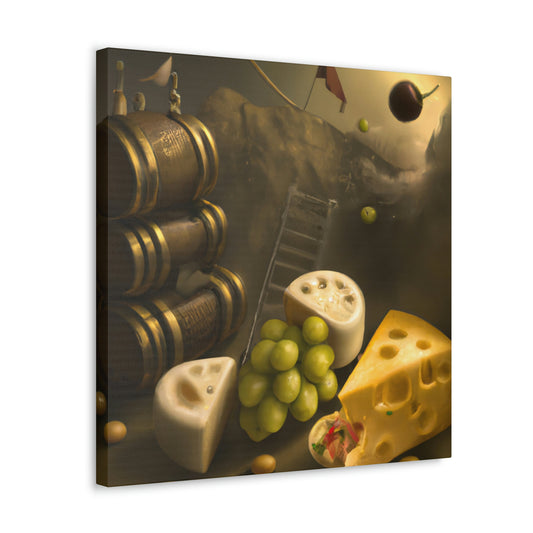 "Cheese Grapes Steampunk" - Canvas